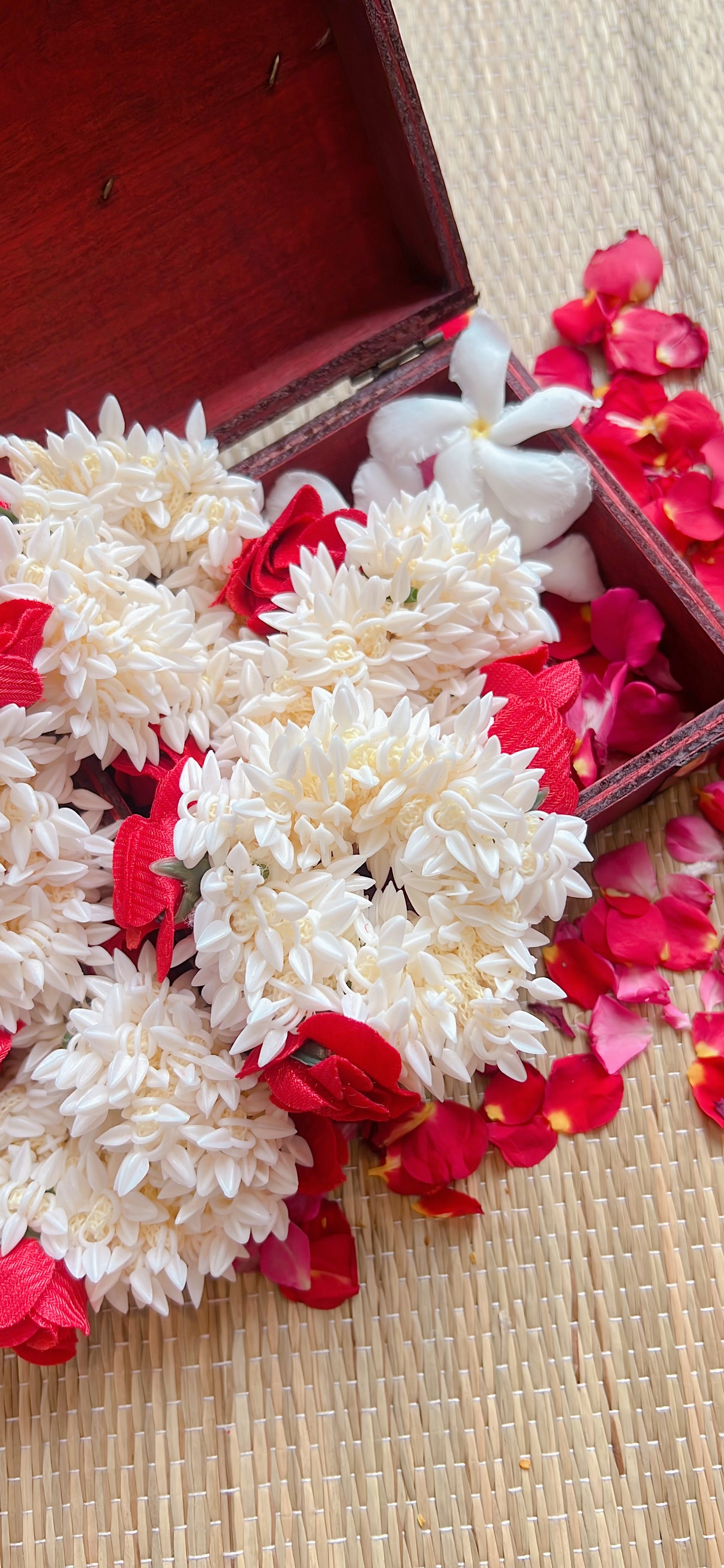 Artificial Jasmine Malli n Roja  Poo Hair Scrunchie