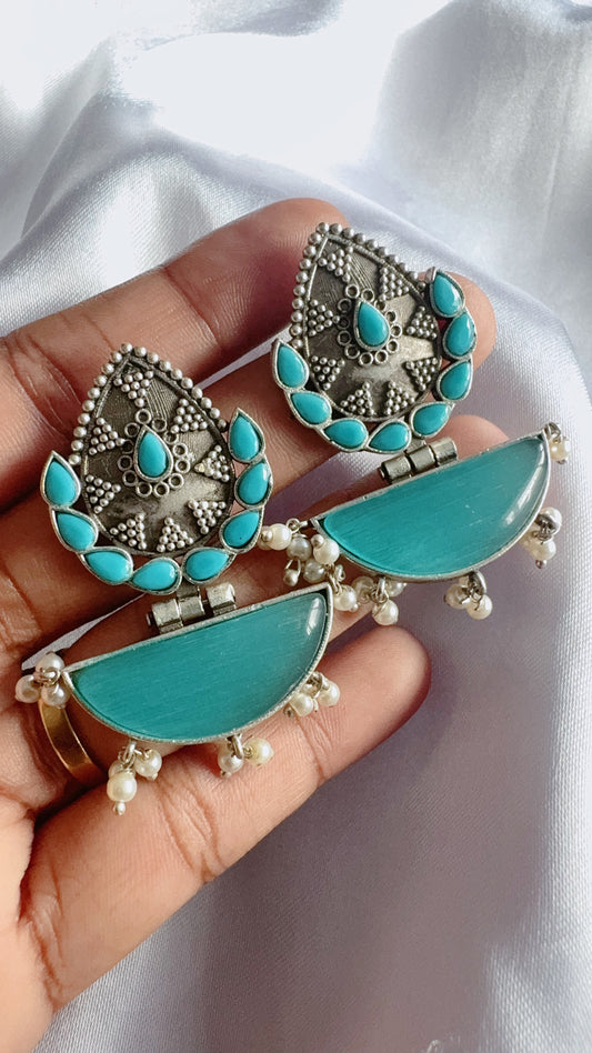 Silver lookalike earrings