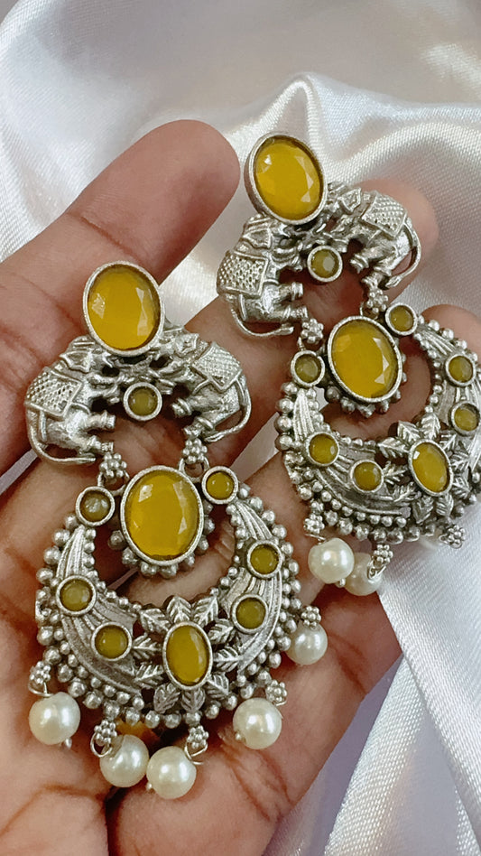 Silver look Like elephant earring