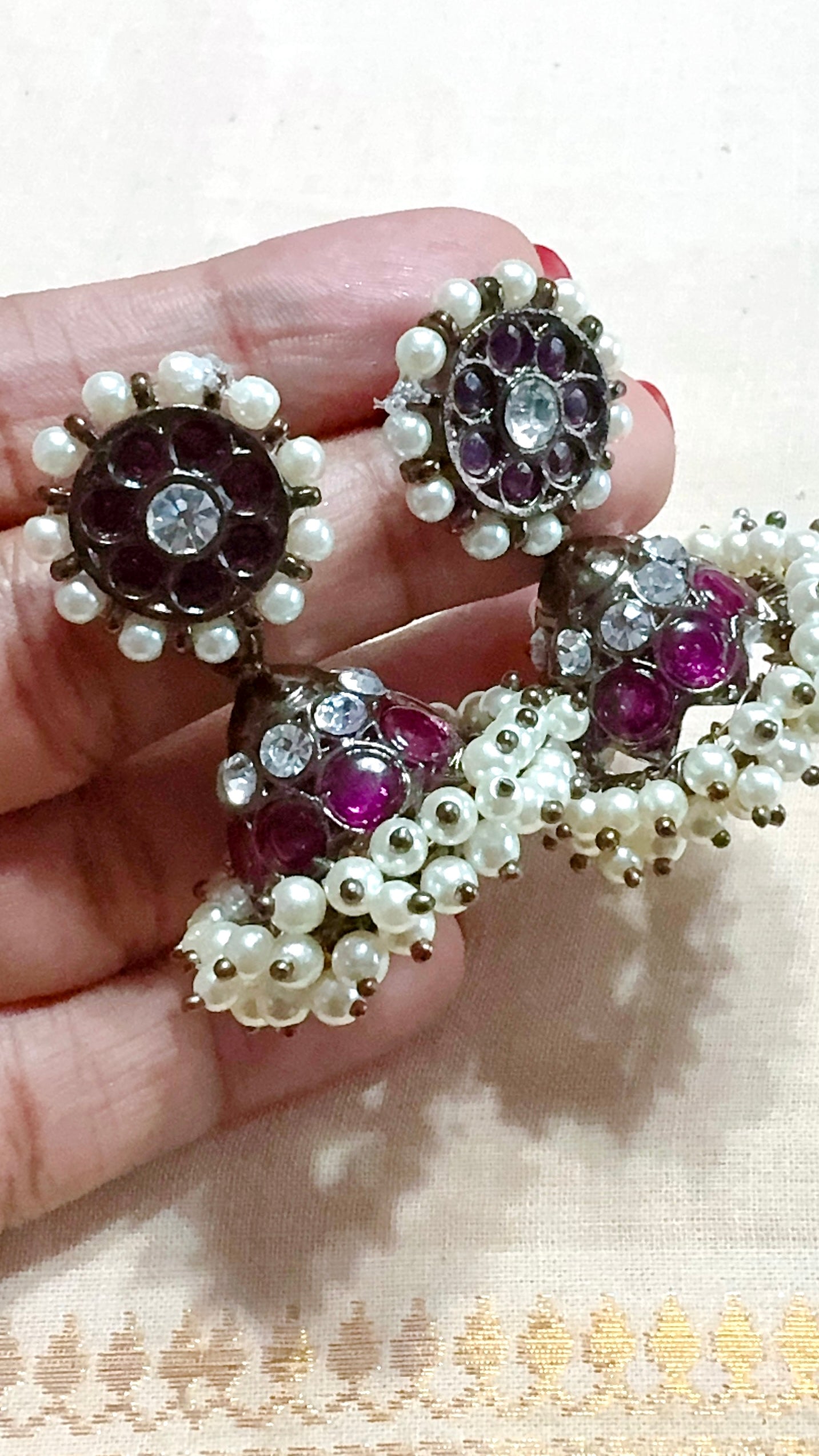 Pre order !Black Polish Real Kemp earrings