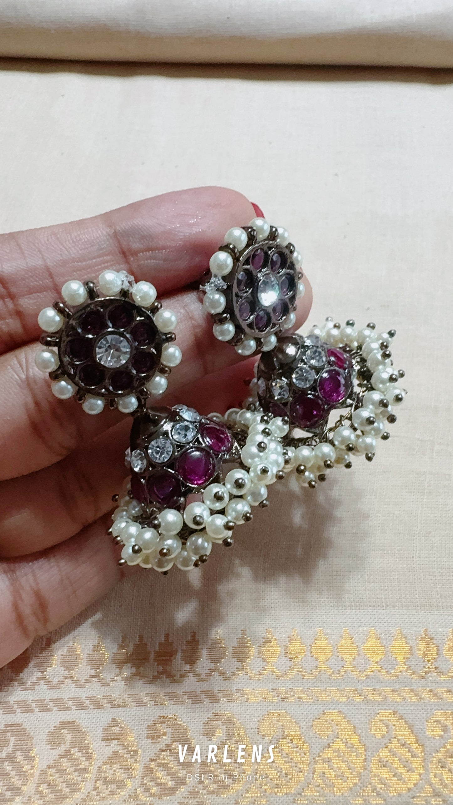 Pre order !Black Polish Real Kemp earrings