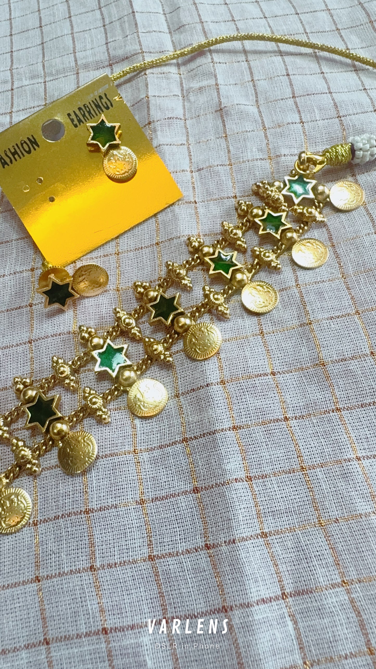 Green Star Lakshmi Coin Choker