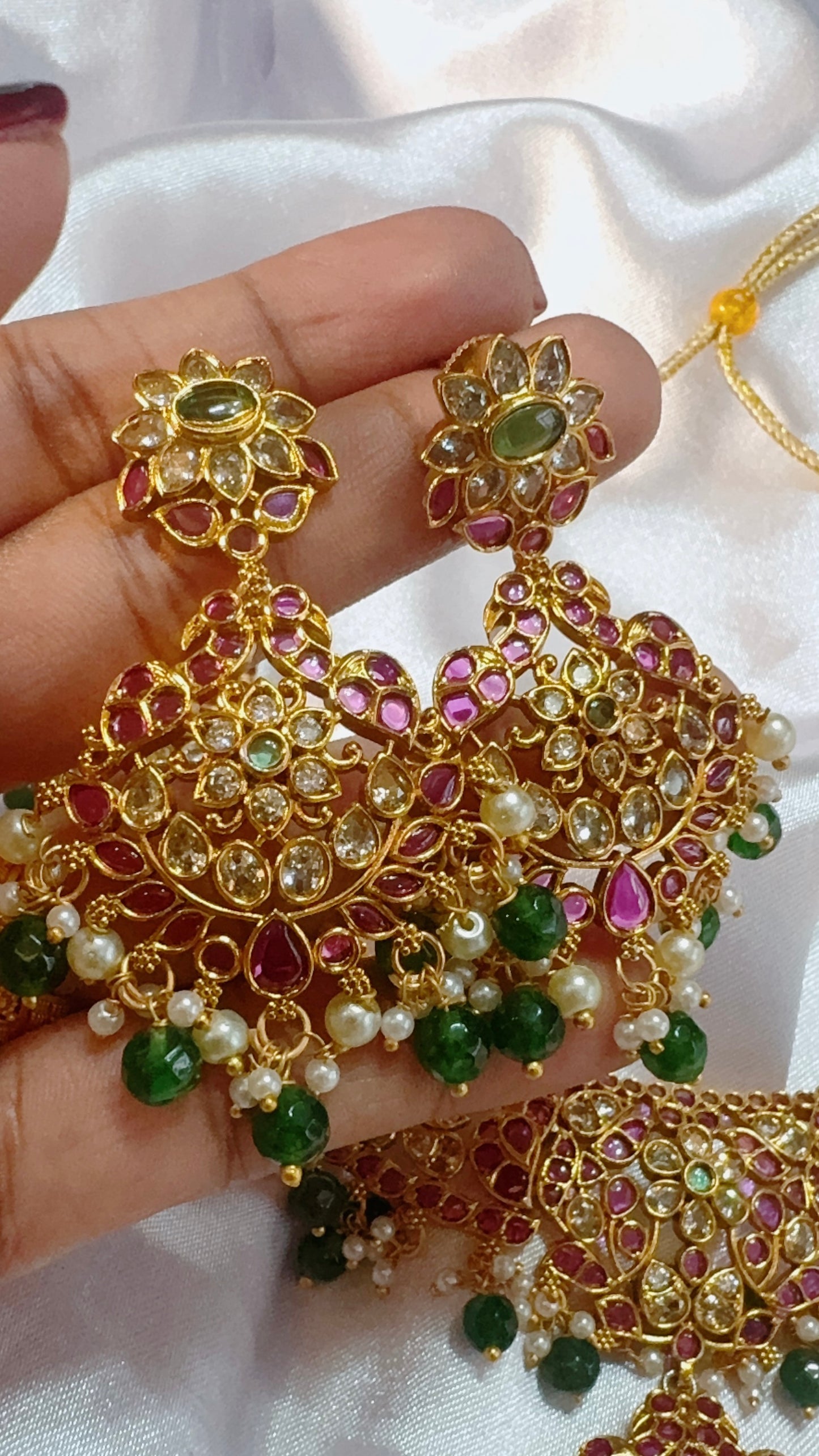 Traditional neckwear and earrings