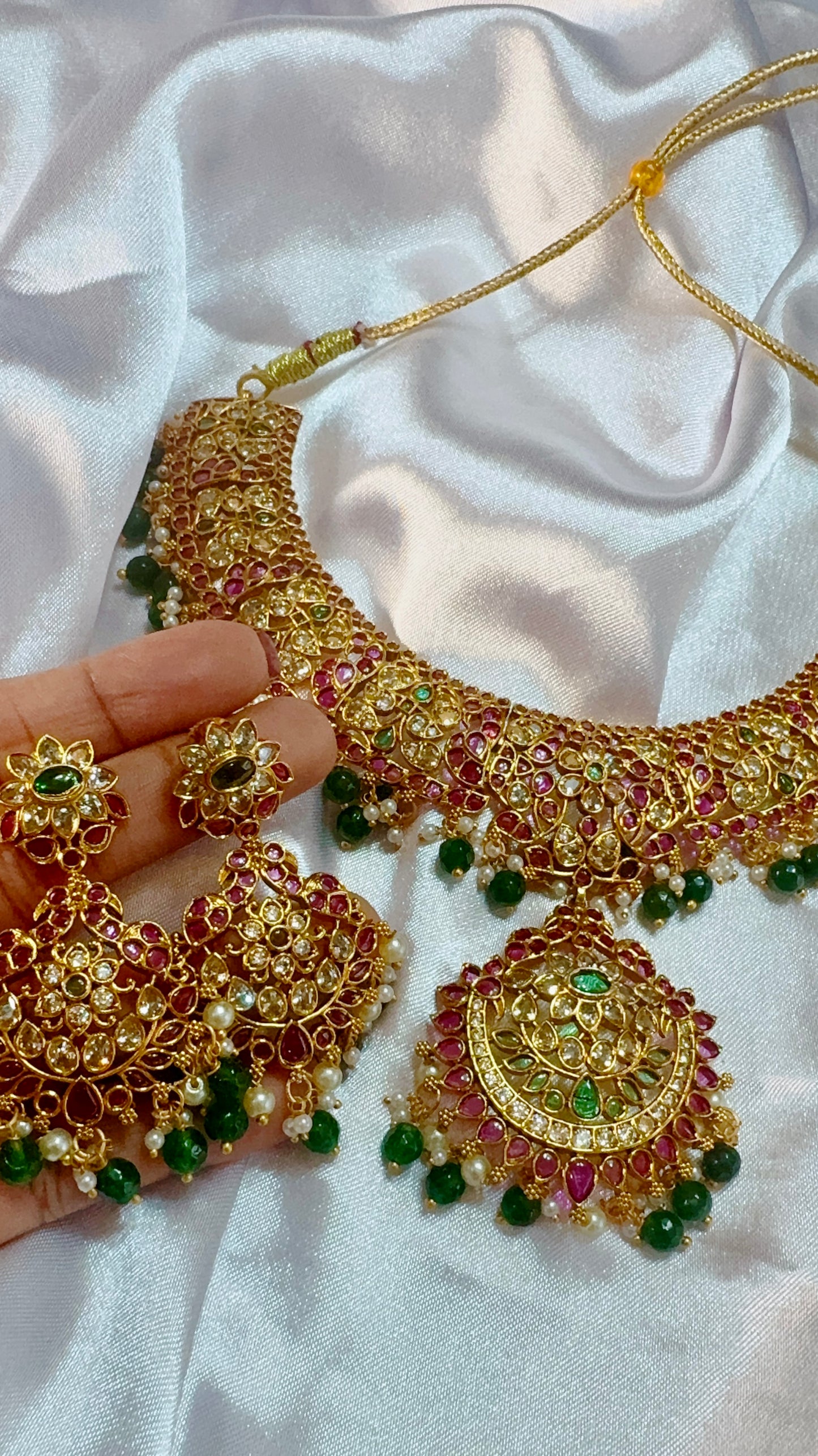 Traditional neckwear and earrings