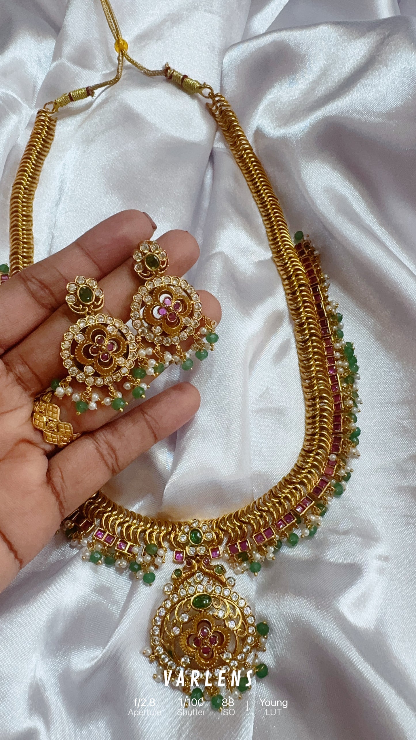 Traditional neckwear and earrings