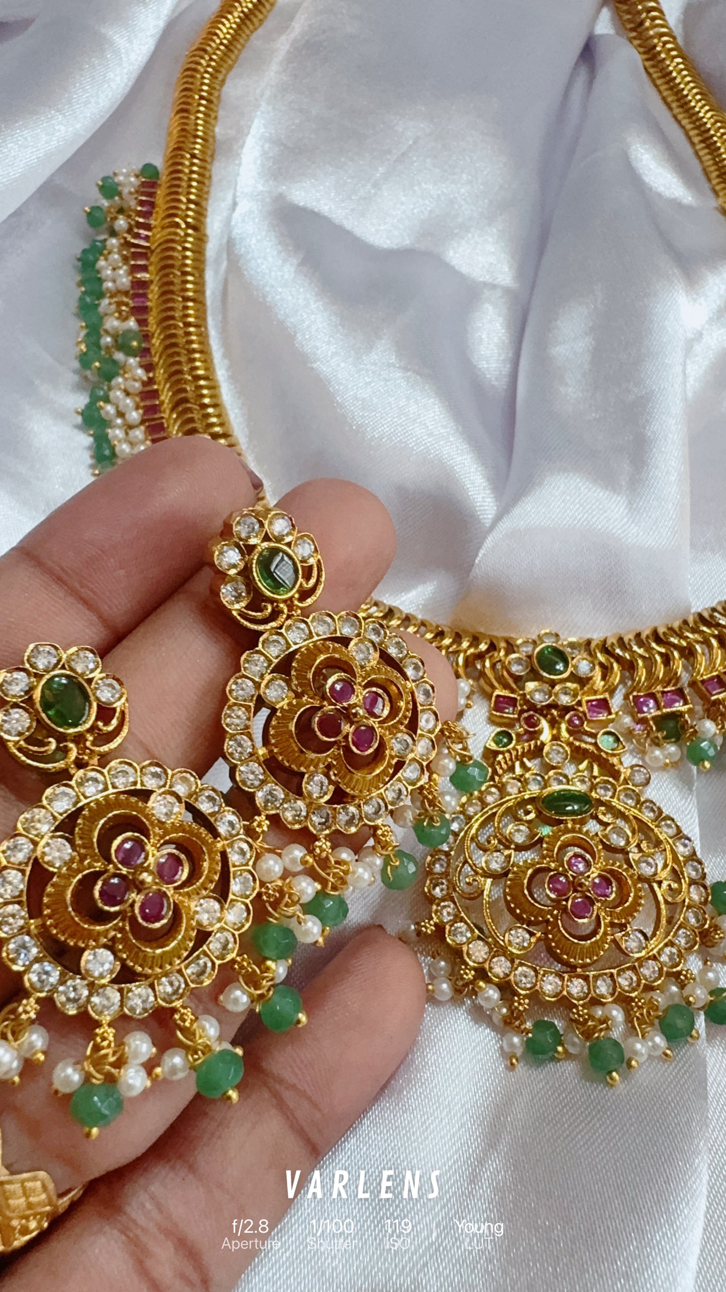 Traditional neckwear and earrings