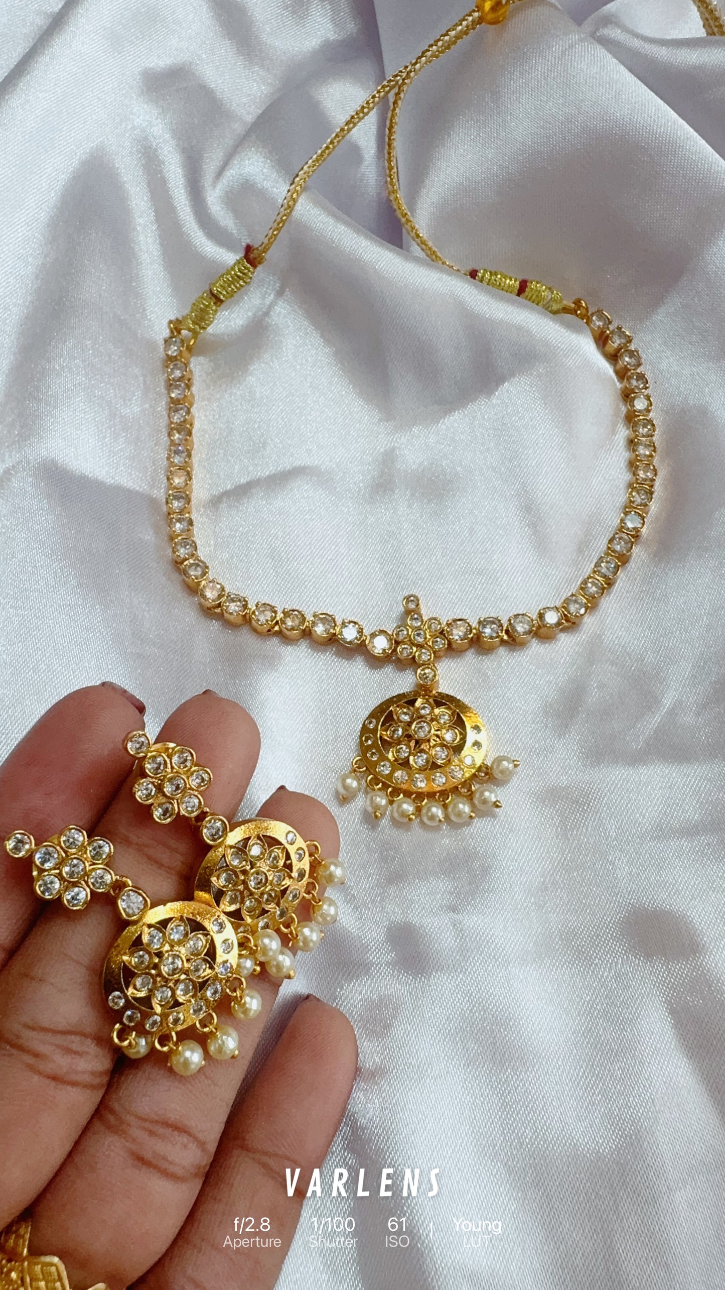 Ruby  stone attigai-Traditional south indian premium neckwear with earrings