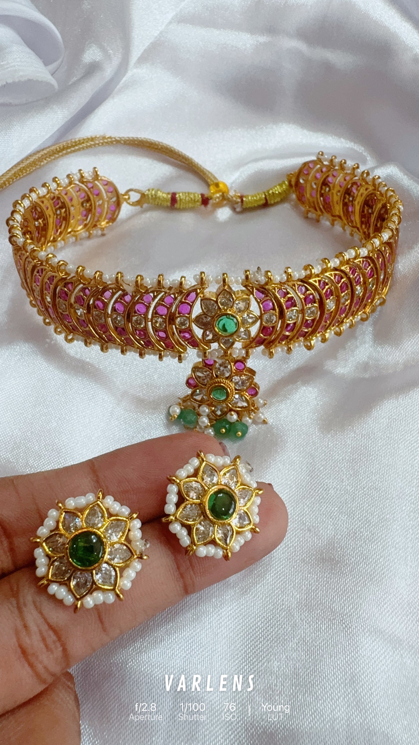 Traditional neckwear and earrings