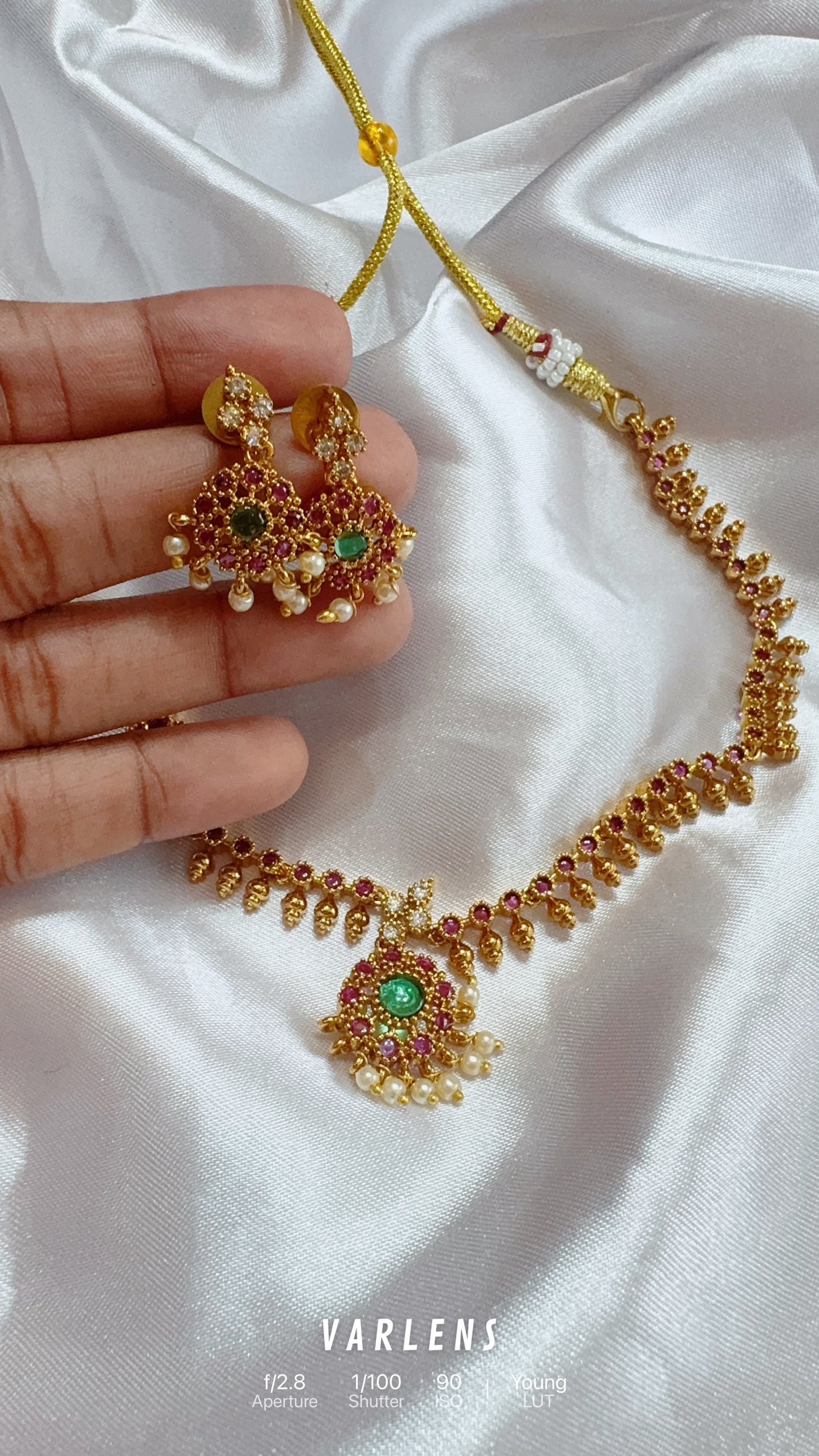 Traditional neckwear and earrings