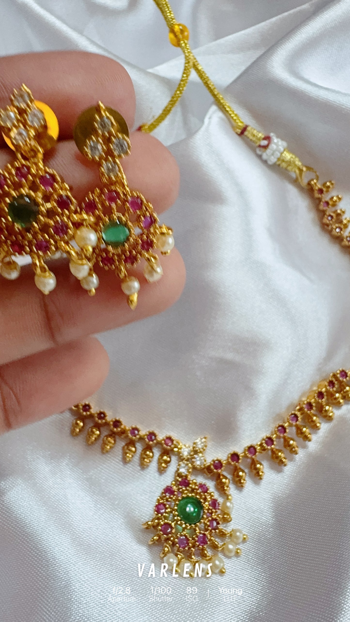 Traditional neckwear and earrings