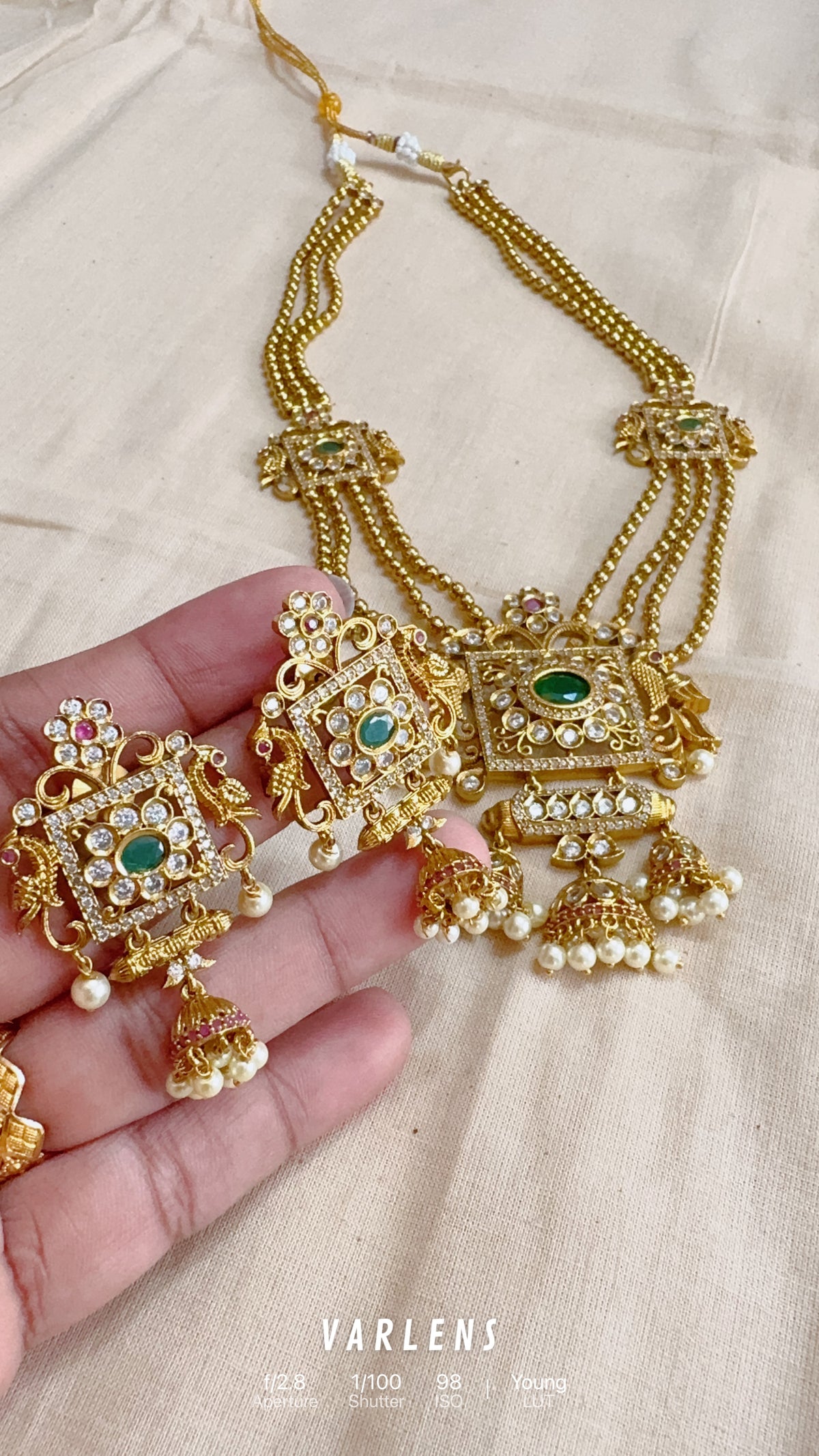Traditional neckwear and earrings
