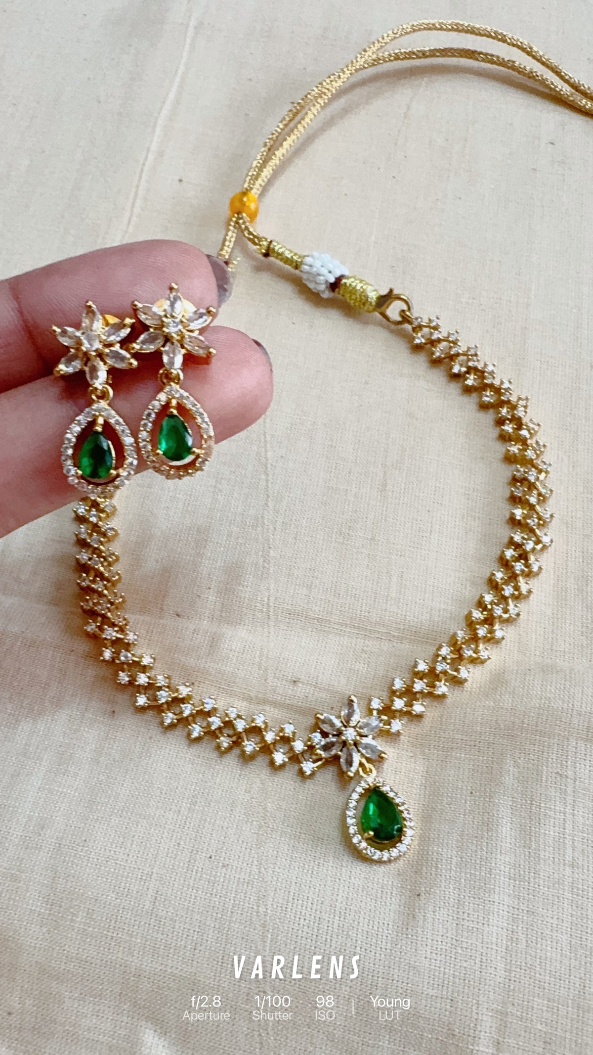 Traditional neckwear and earrings