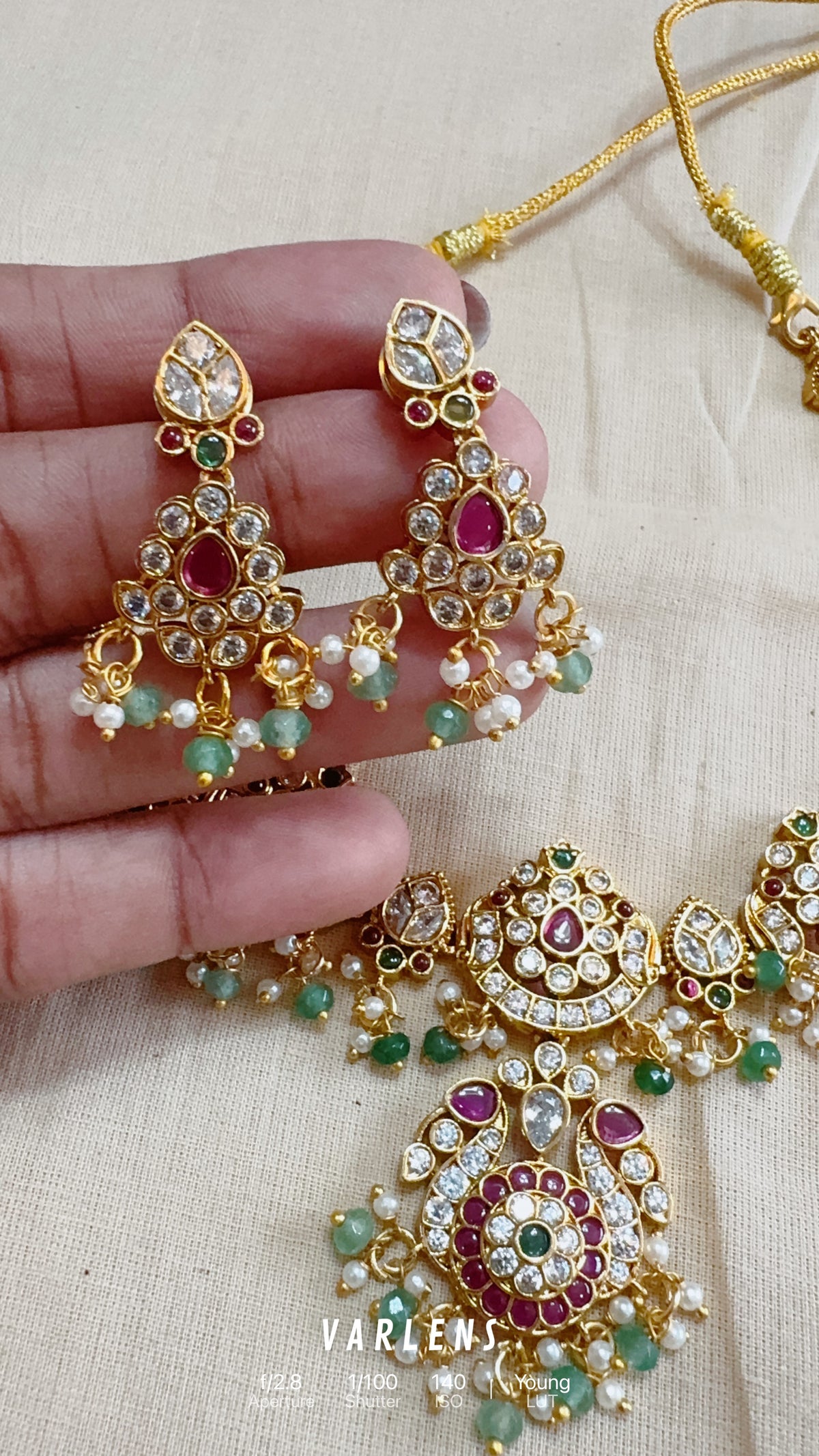 Traditional neckwear and earrings