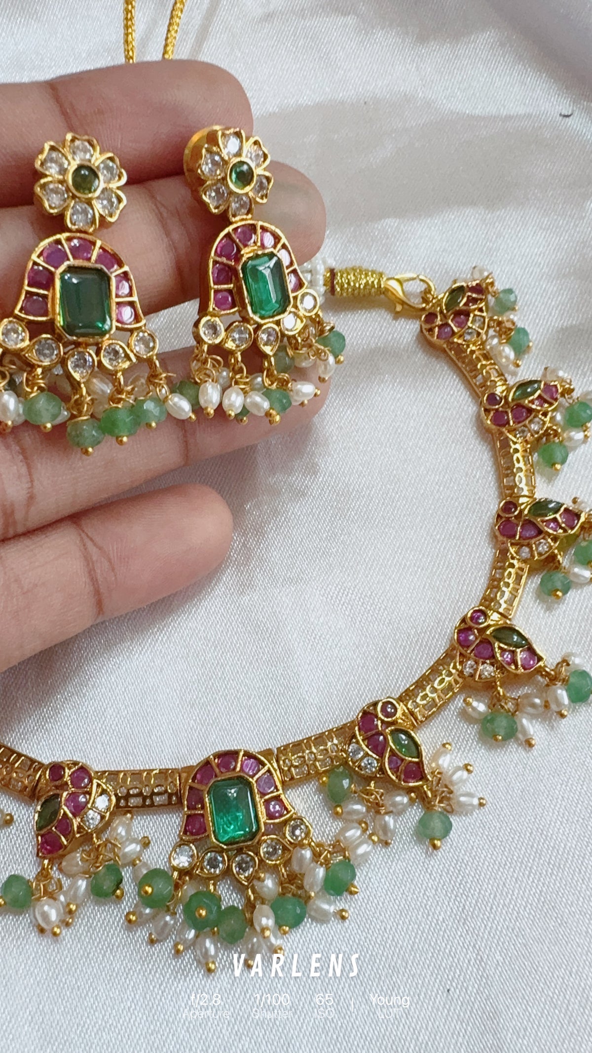 Traditional neckwear and earrings