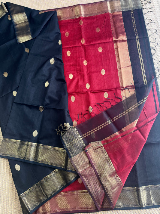 Pure Handloom Maheswar Silk Cotton Saree