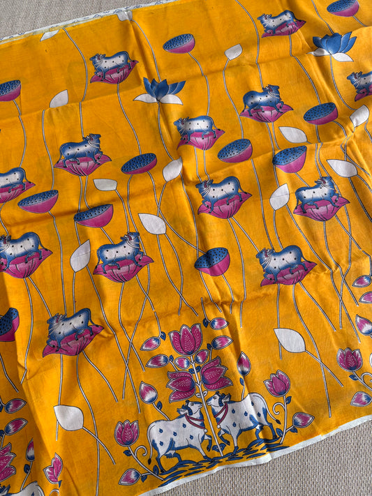 Nellore Silk Kalamkari Print Saree
