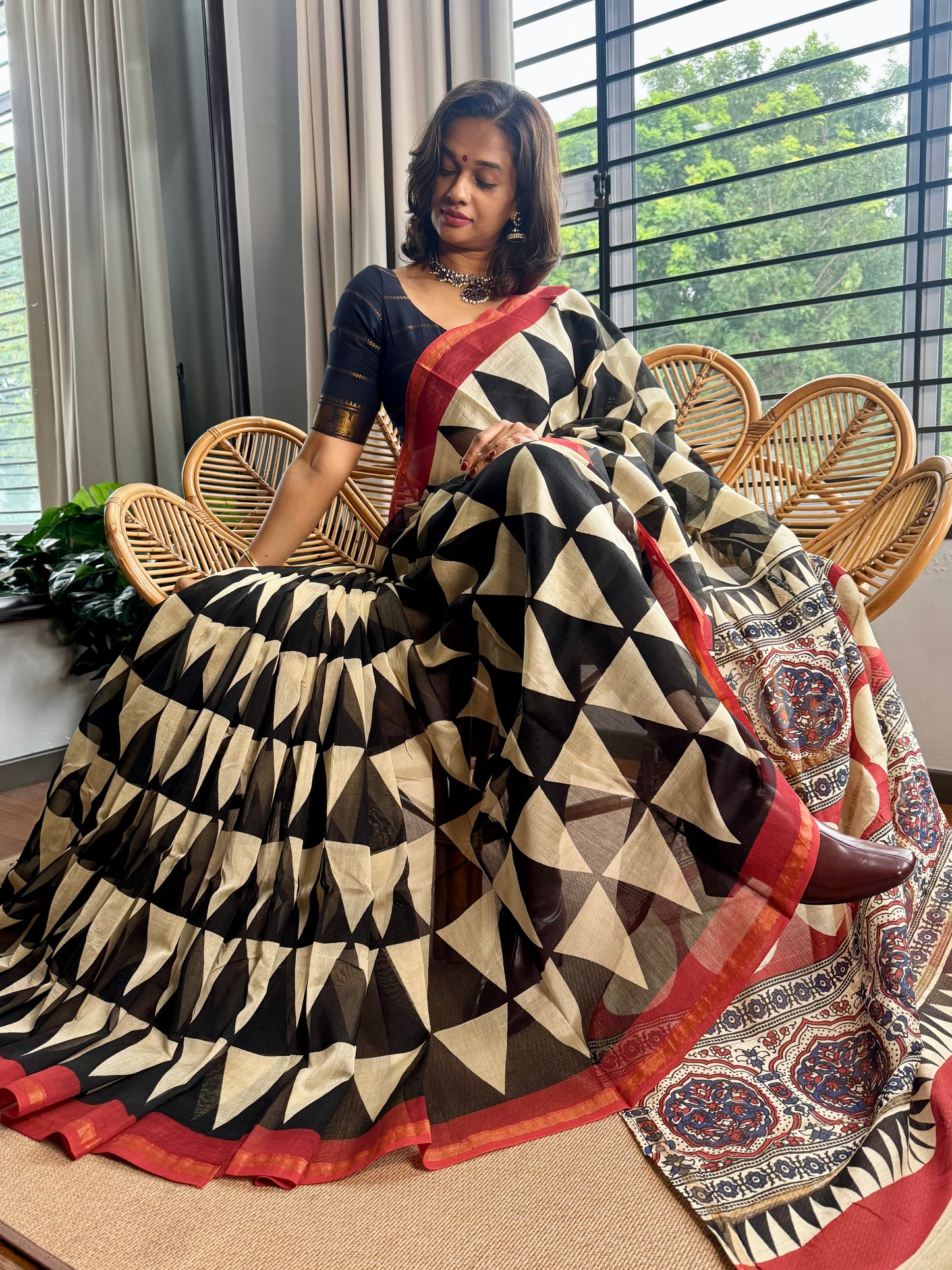 Chanderi artisan saree
