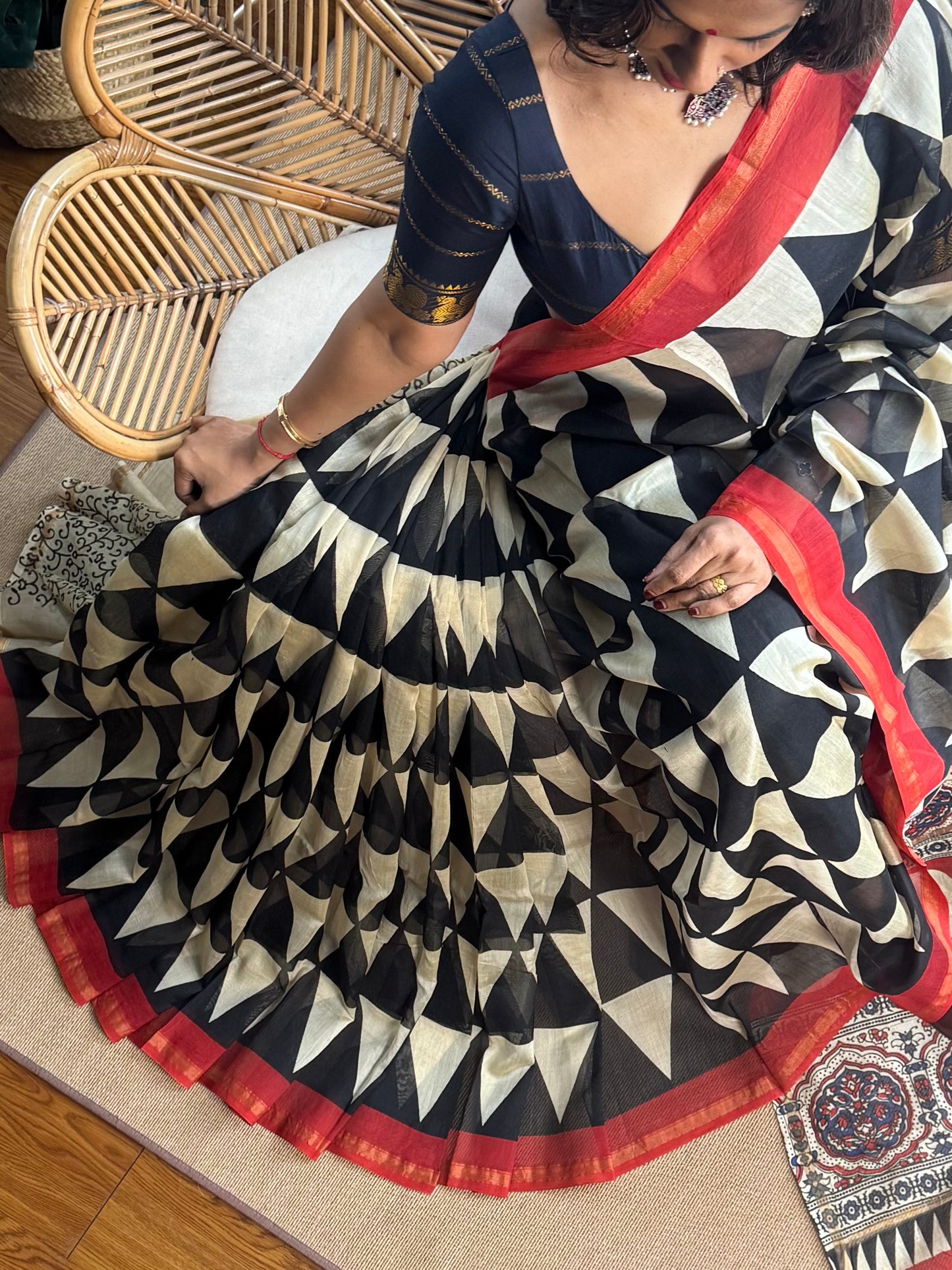 Chanderi artisan saree
