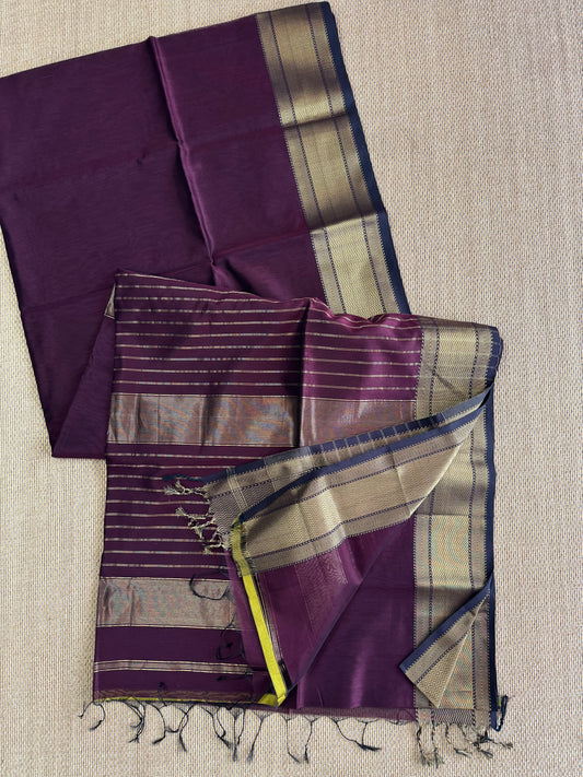 Pure Handloom Maheswar Silk Cotton Saree