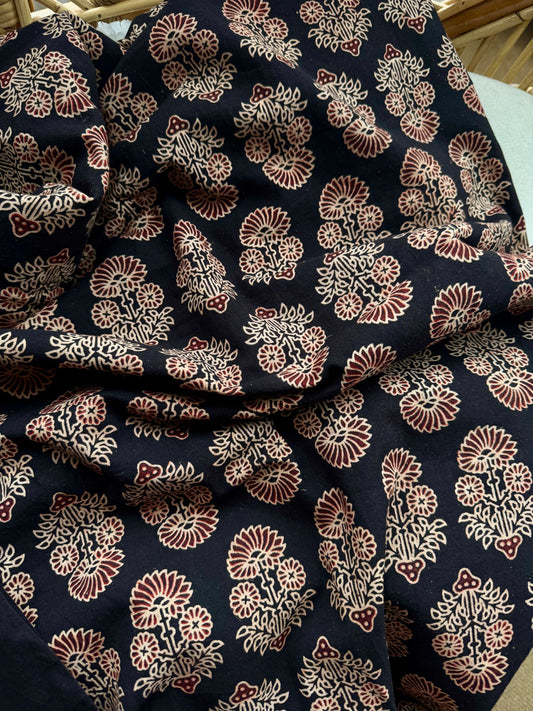 Pure Ajrakh Cotton Fabric