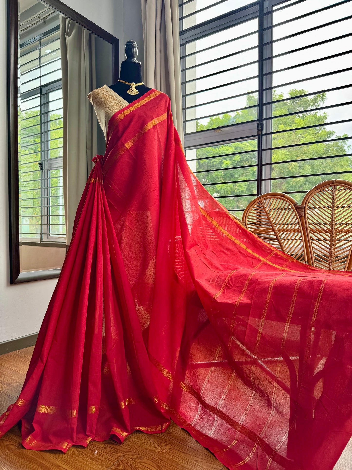Sungudi cotton saree