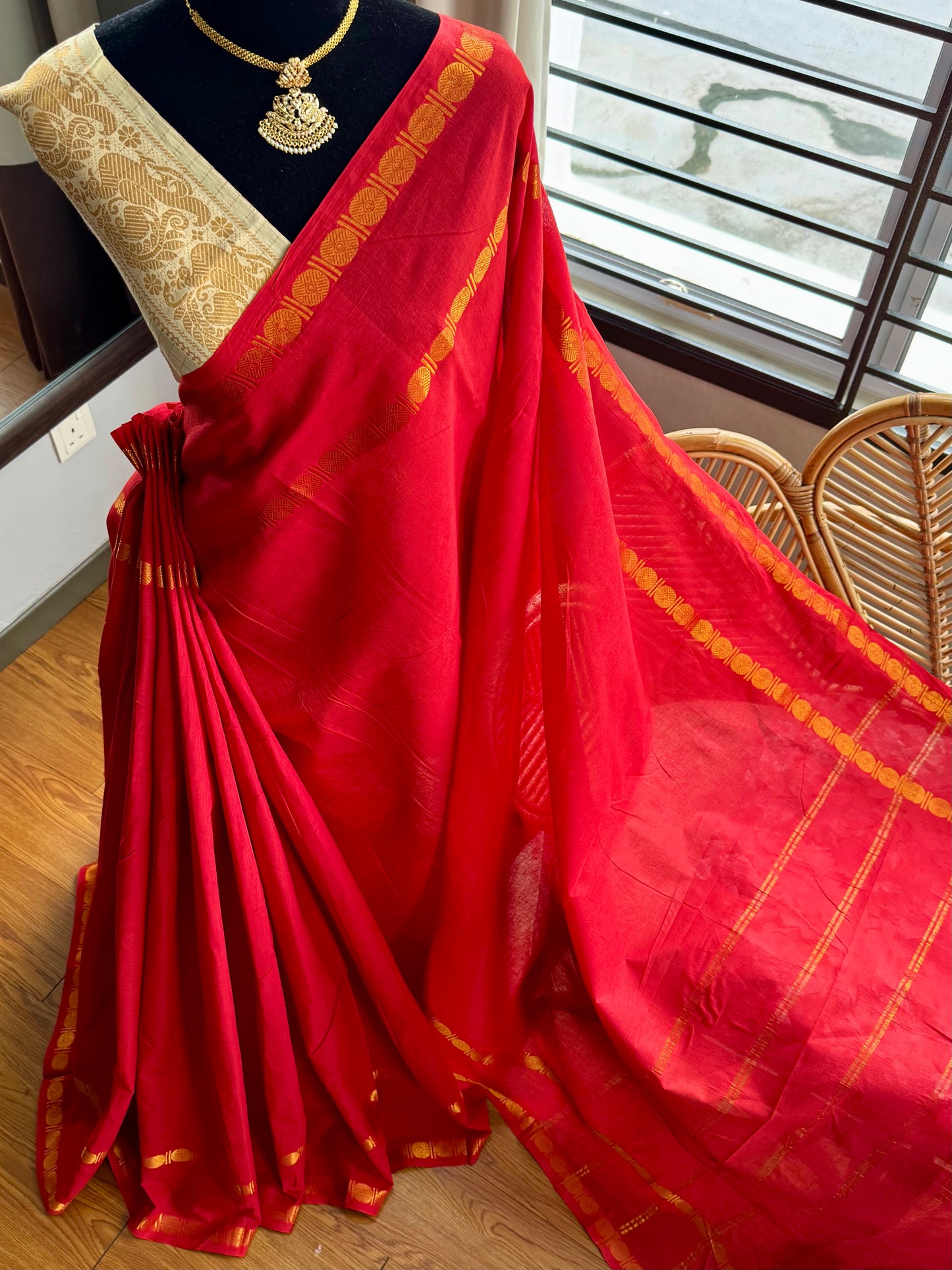 Sungudi cotton saree