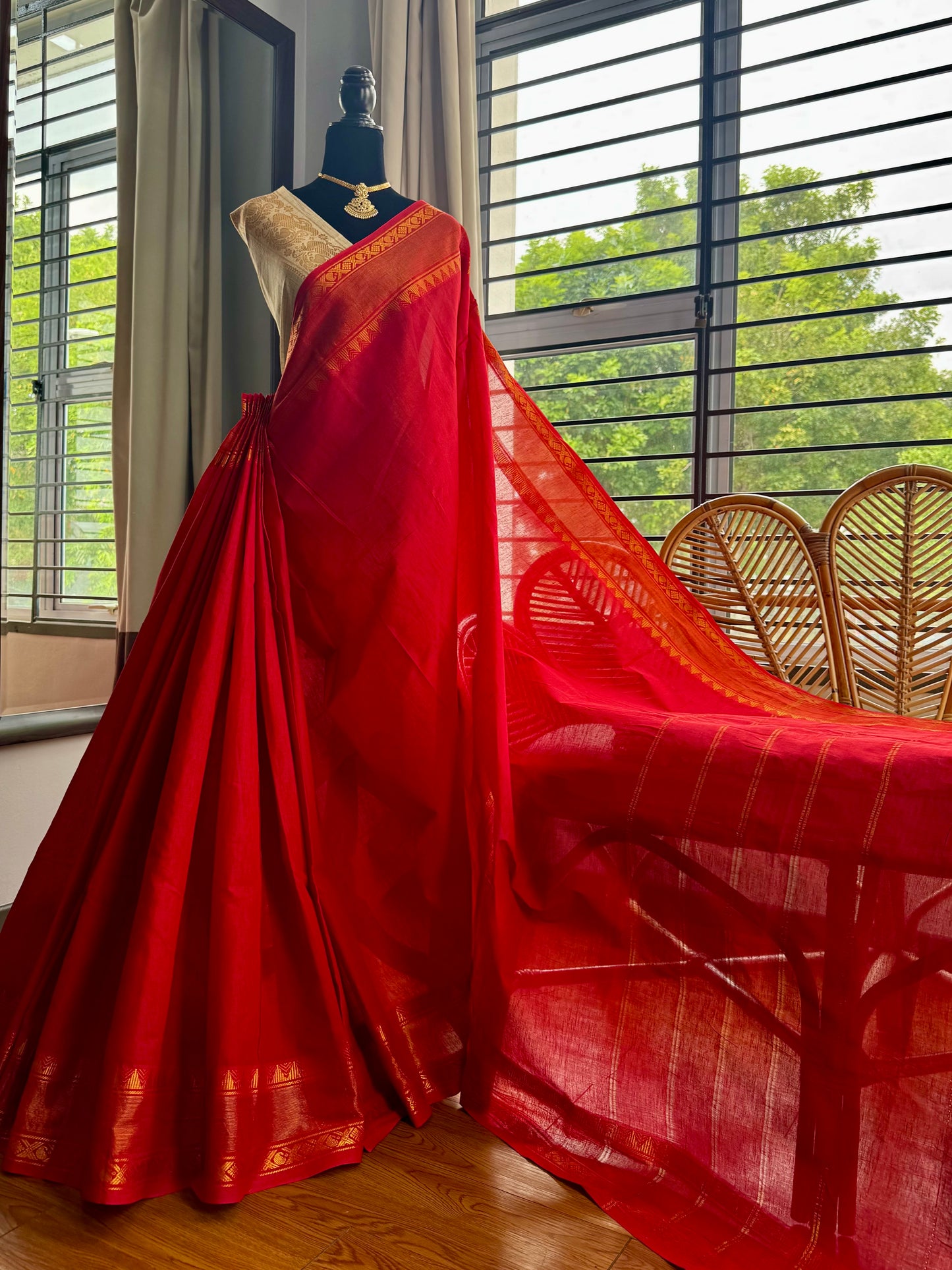 Sungudi cotton saree