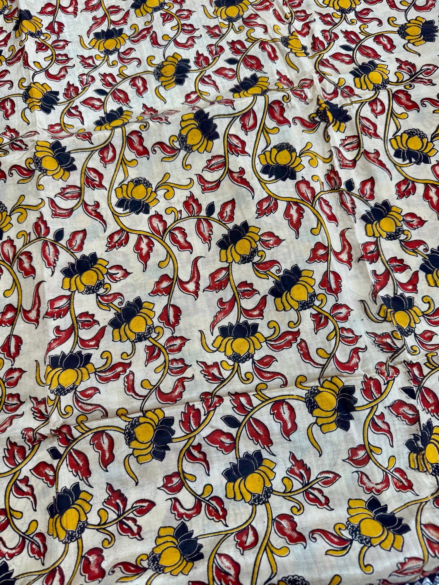 Nellore Silk Kalamkari Print Saree with Nizam Border