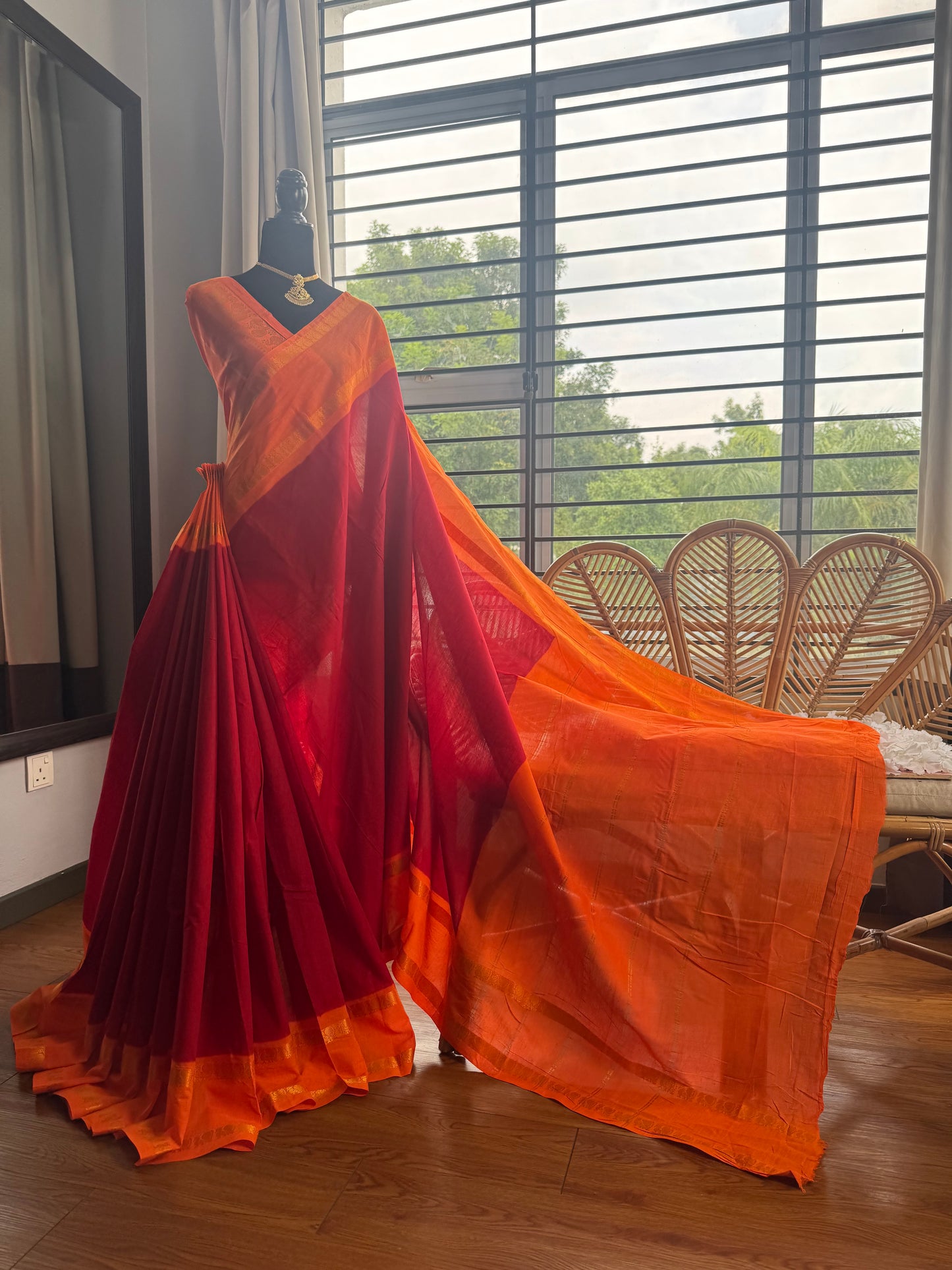 Sungudi cotton saree