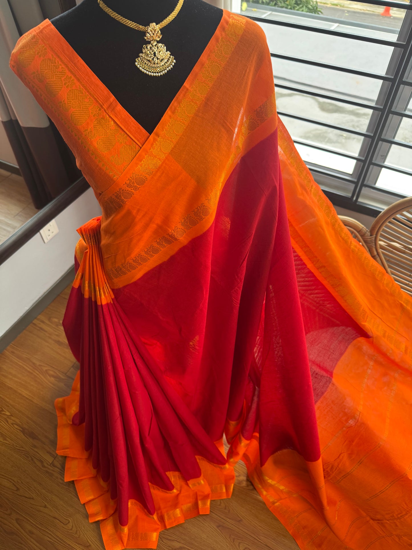 Sungudi cotton saree