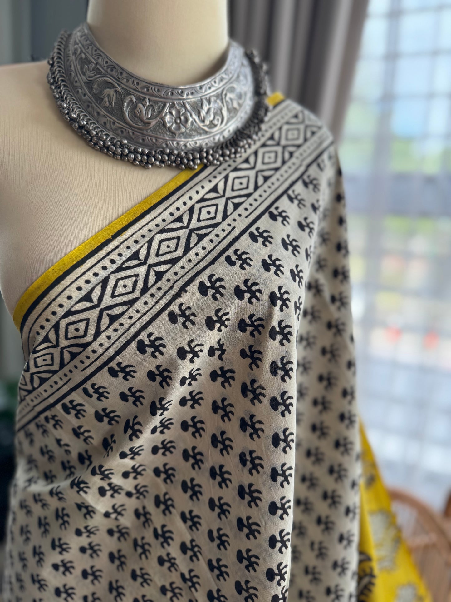 HAND BLOCK PRINTED  COTTON SAREE