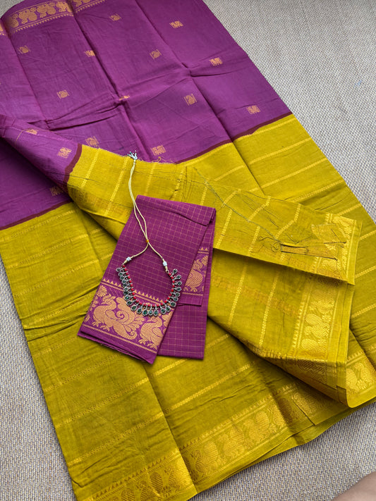 Fusion Madurai Cotton Saree