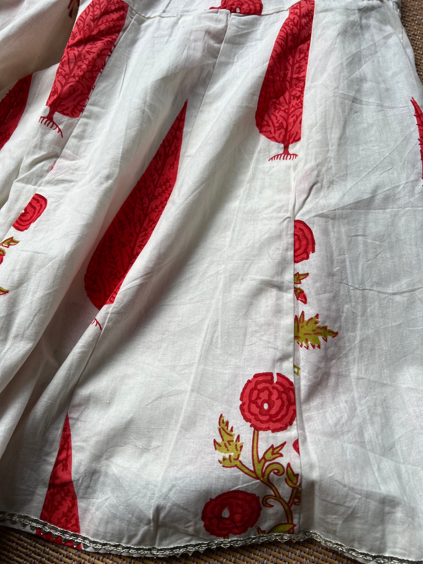 Printed cotton skirt