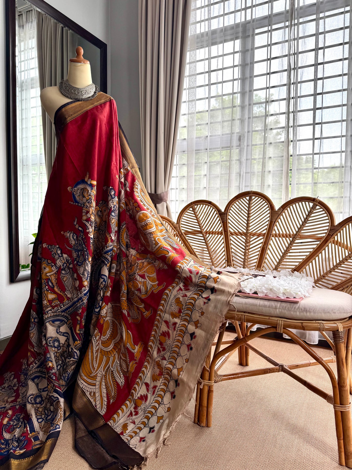 Nellore Silk Kalamkari Print Saree