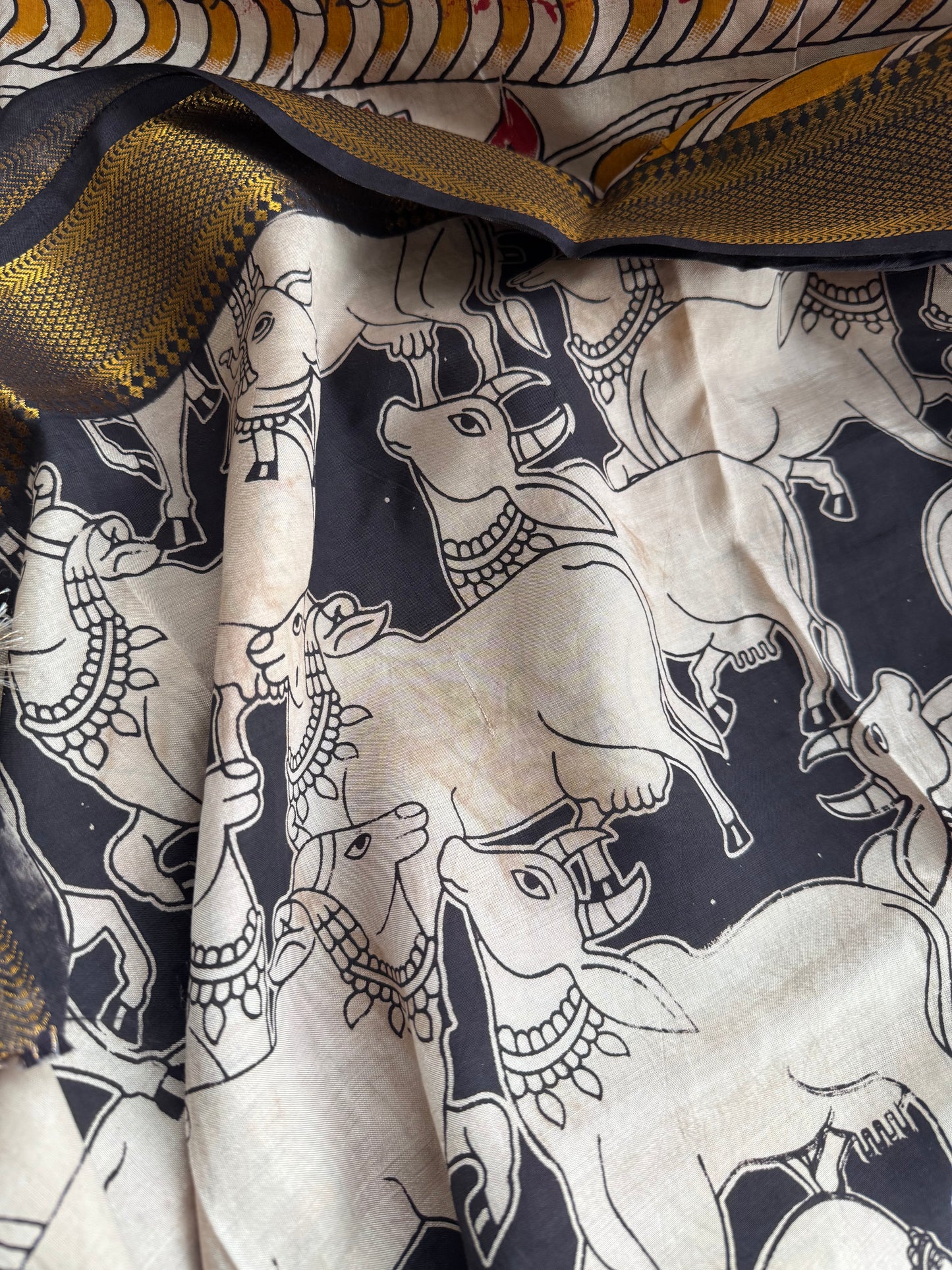 Nellore Silk Kalamkari Print Saree