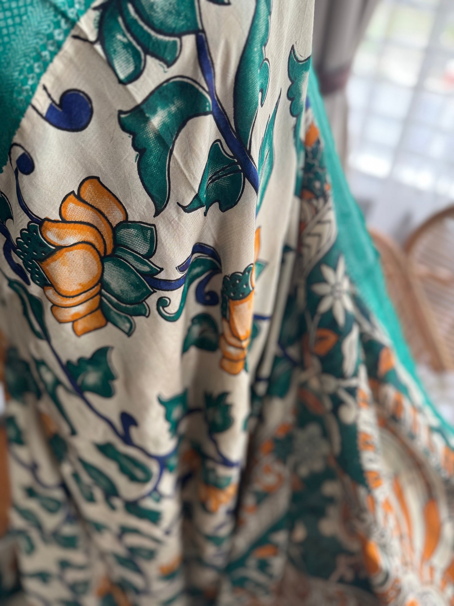 Nellore Silk Kalamkari Print Saree