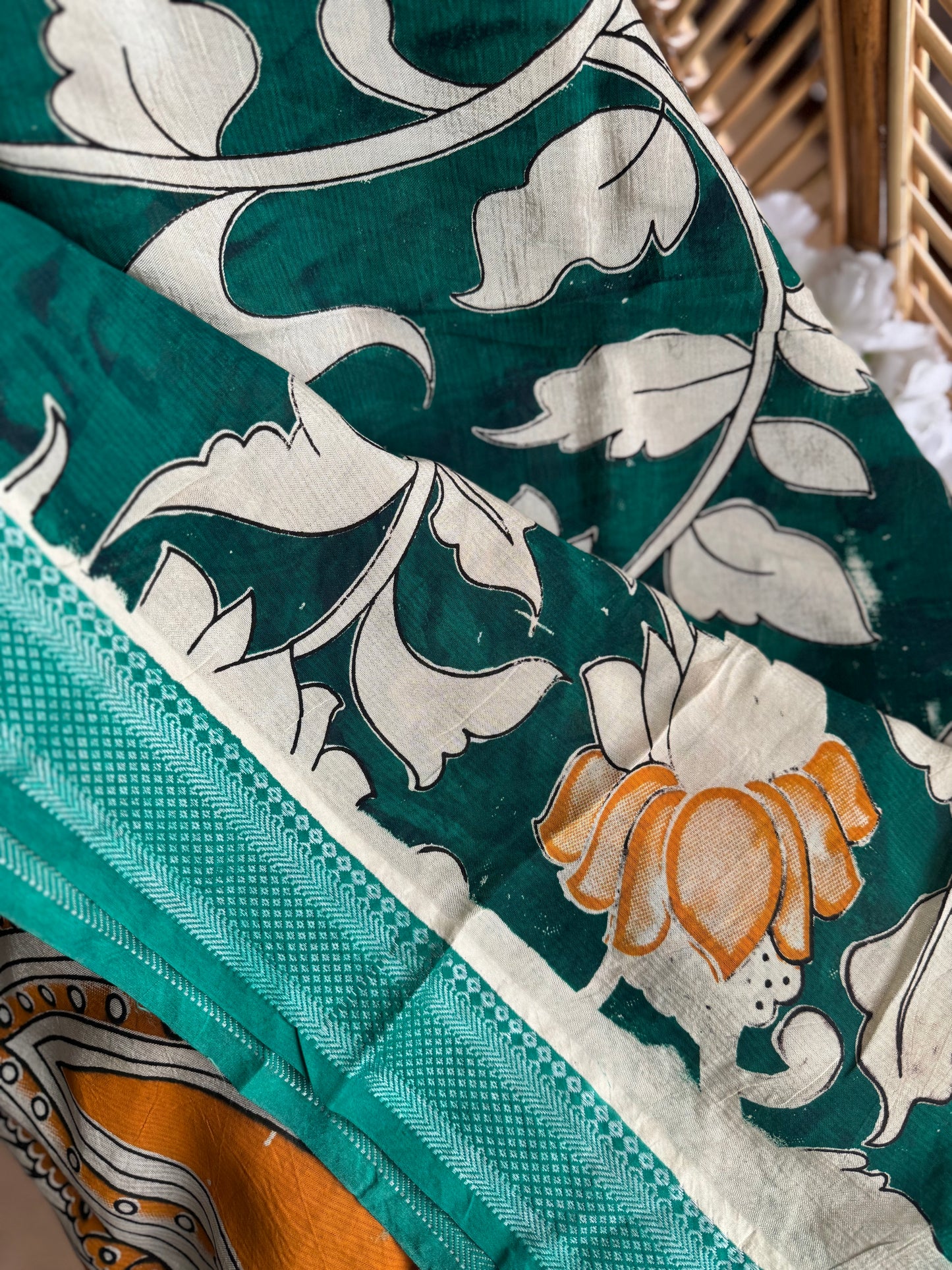 Nellore Silk Kalamkari Print Saree