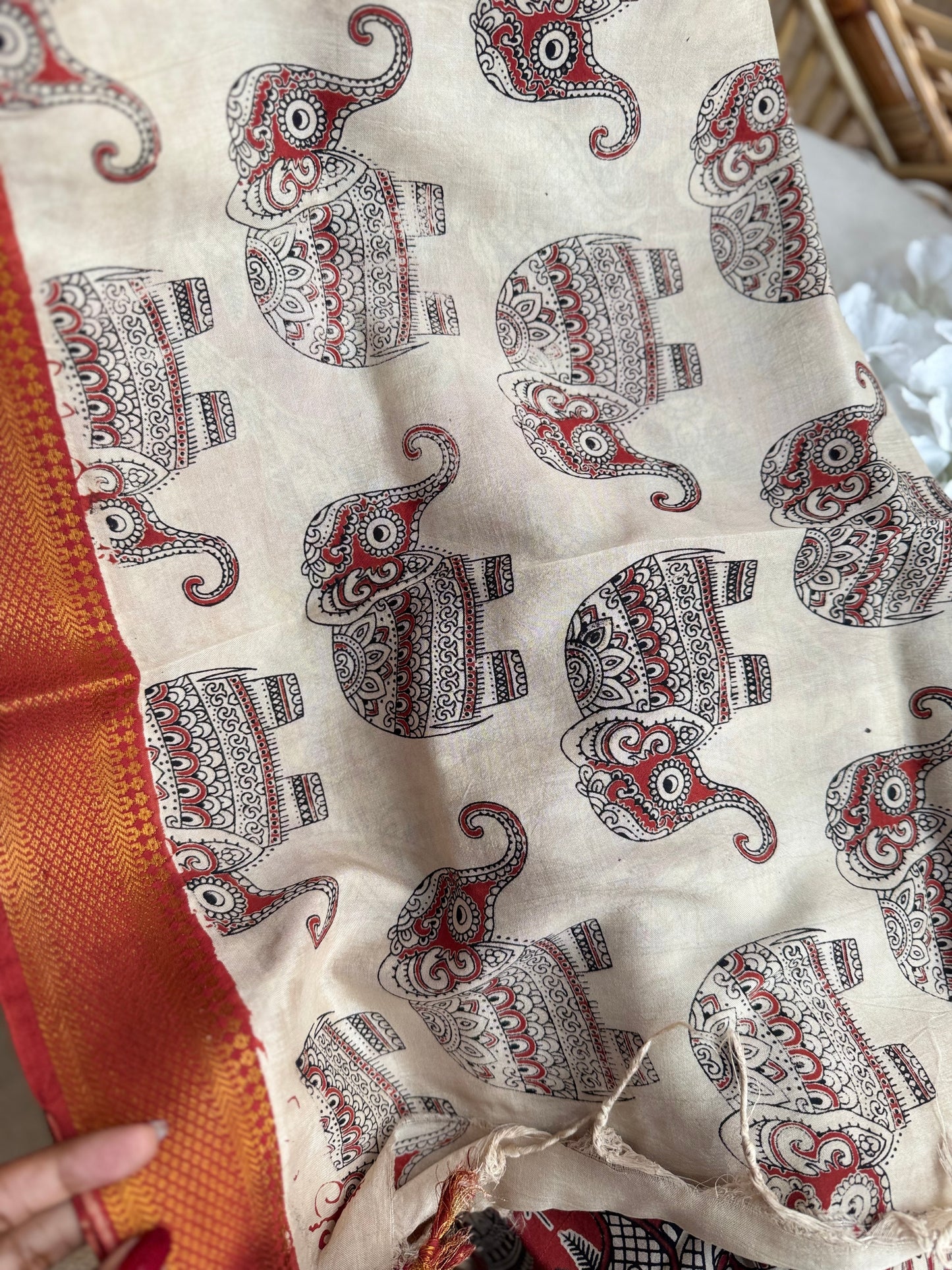 Nellore Silk Kalamkari Print Saree