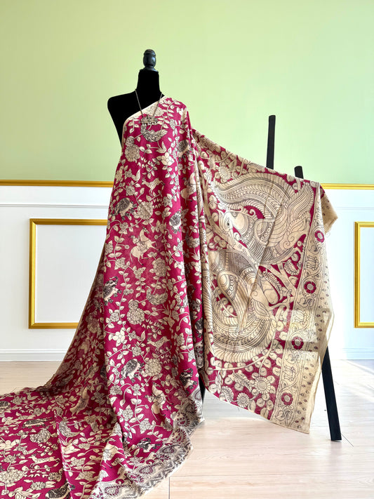 Kalamkari screen Print Saree