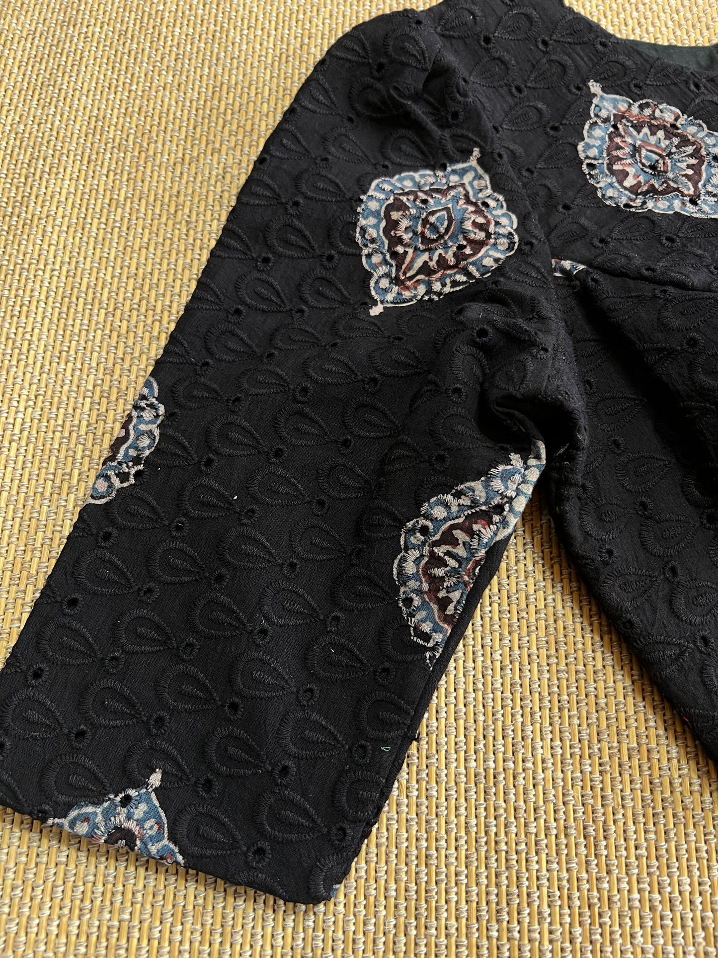 Hakoba cotton ajrakh ready made blouse