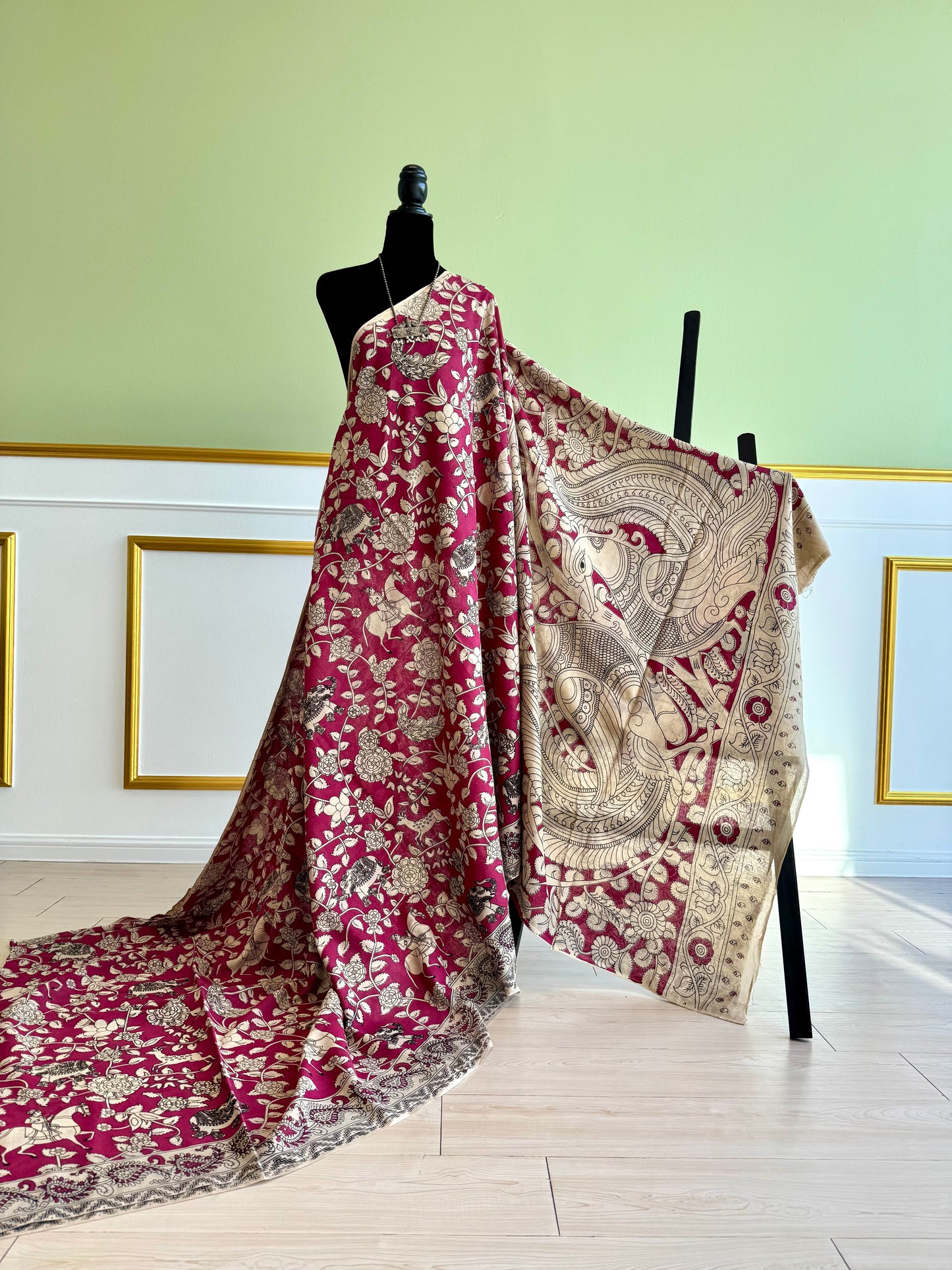 Kalamkari screen Print Saree