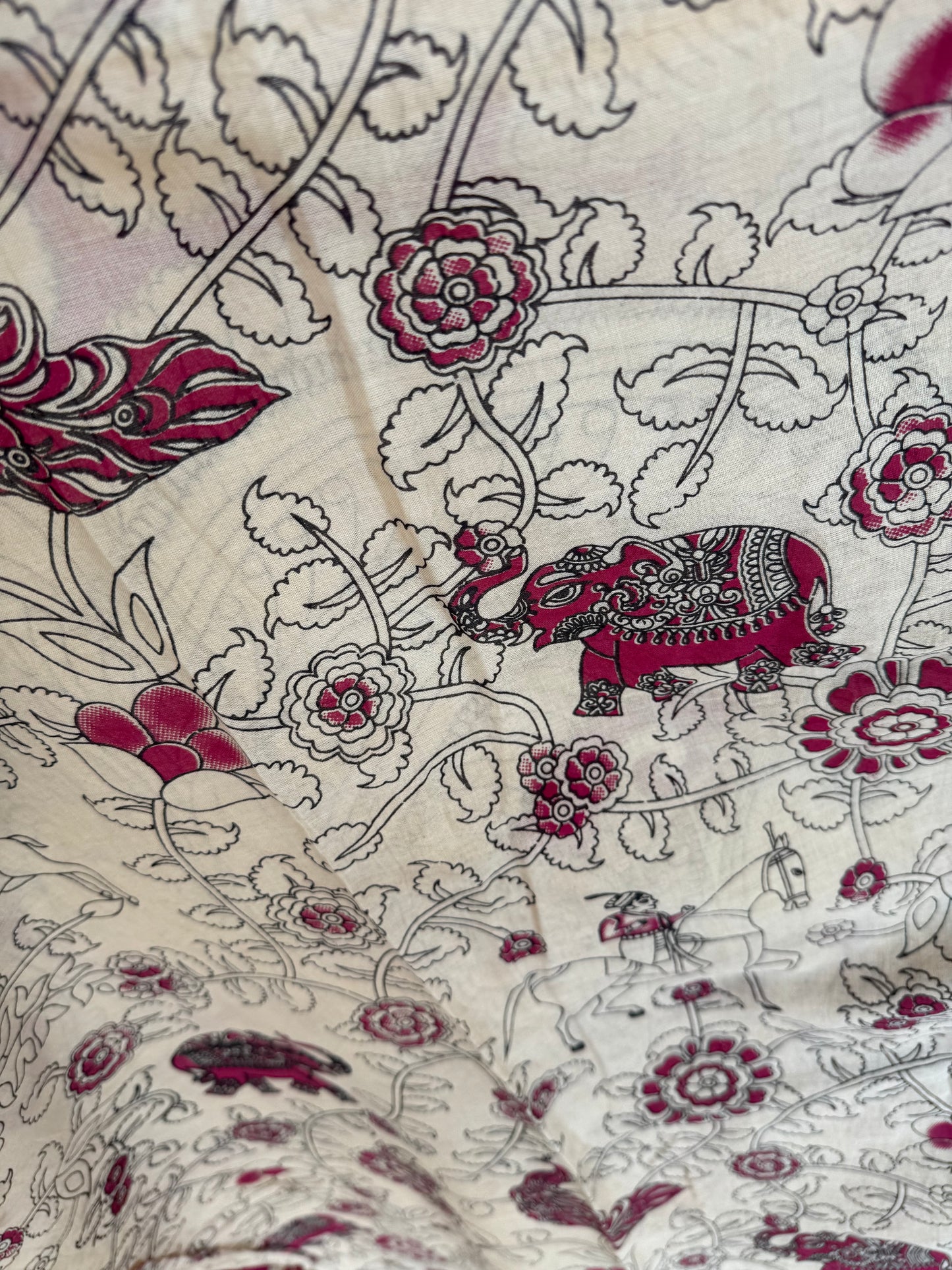 Kalamkari screen Print Saree