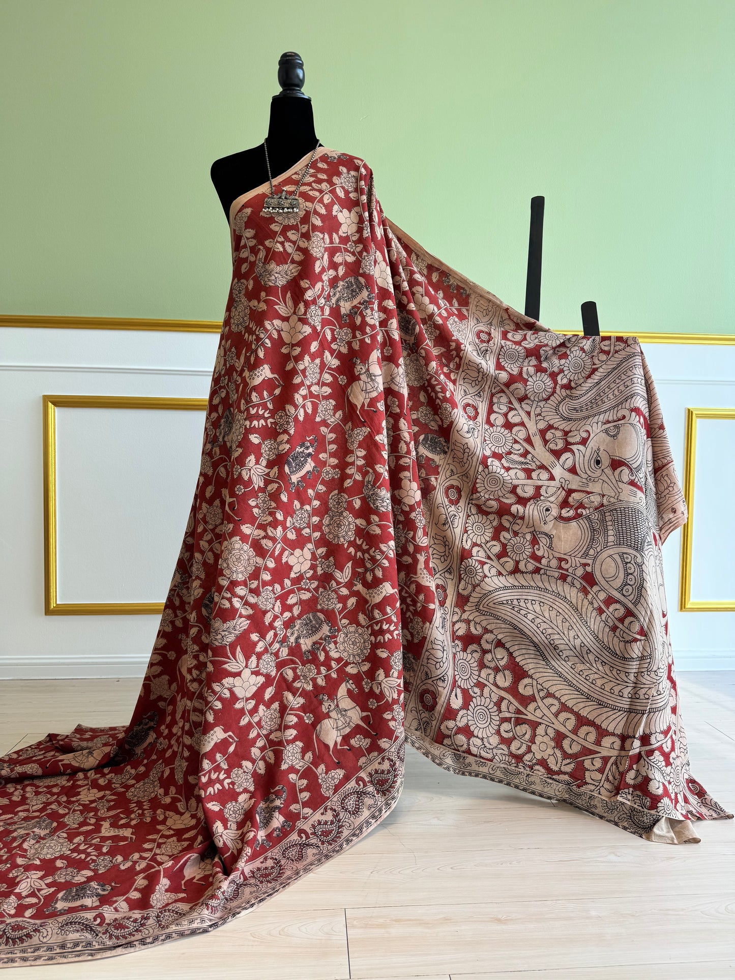 Kalamkari screen Print Saree