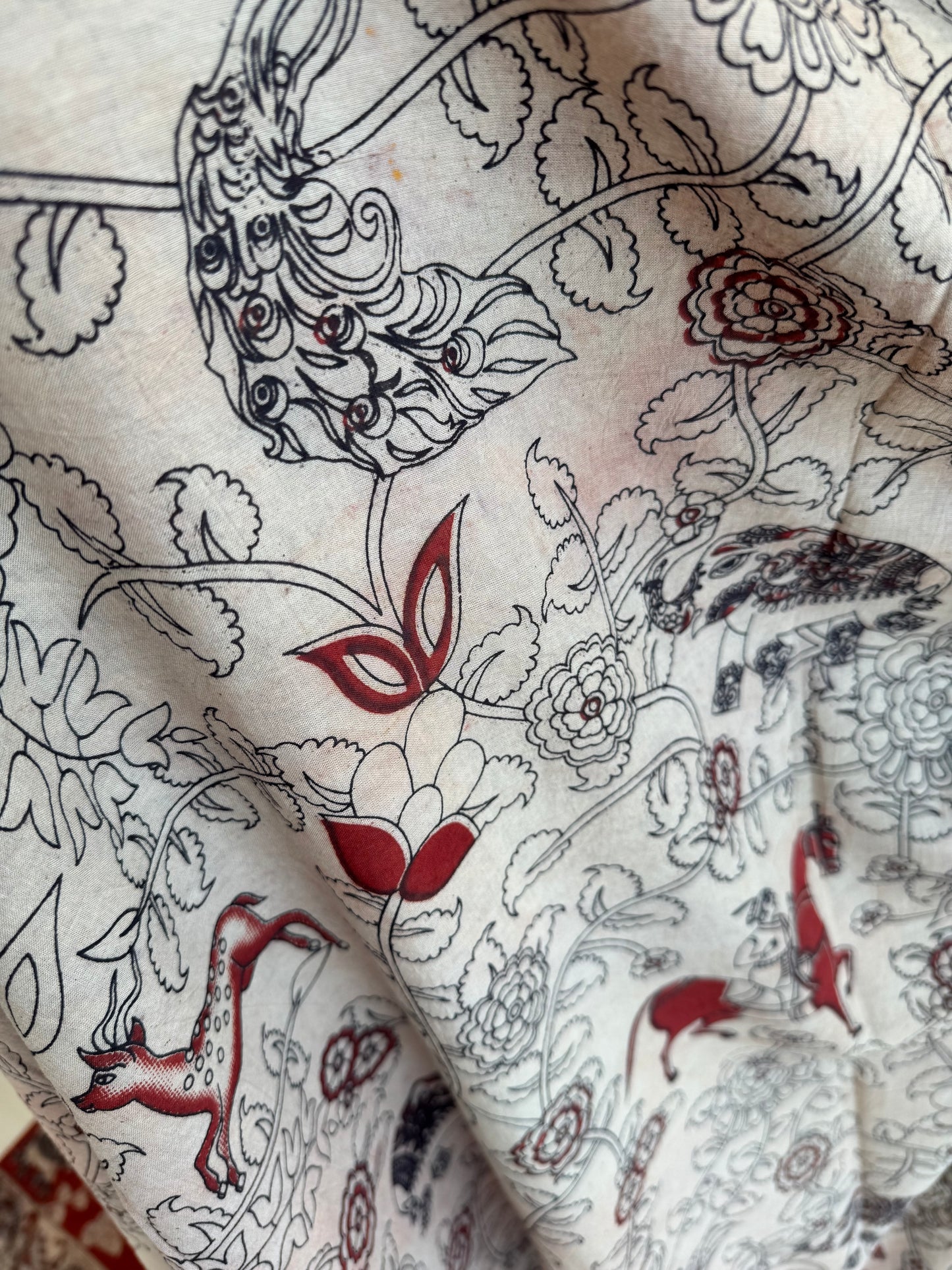 Kalamkari screen Print Saree