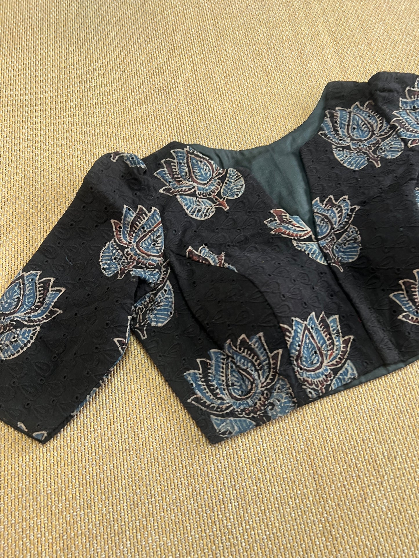 Hakoba cotton ajrakh ready made blouse