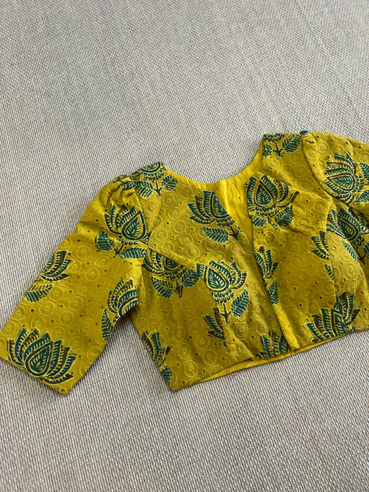 Hakoba cotton ajrakh ready made blouse
