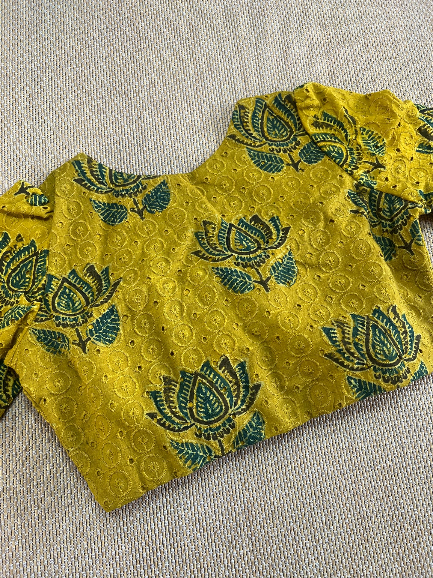 Hakoba cotton ajrakh ready made blouse