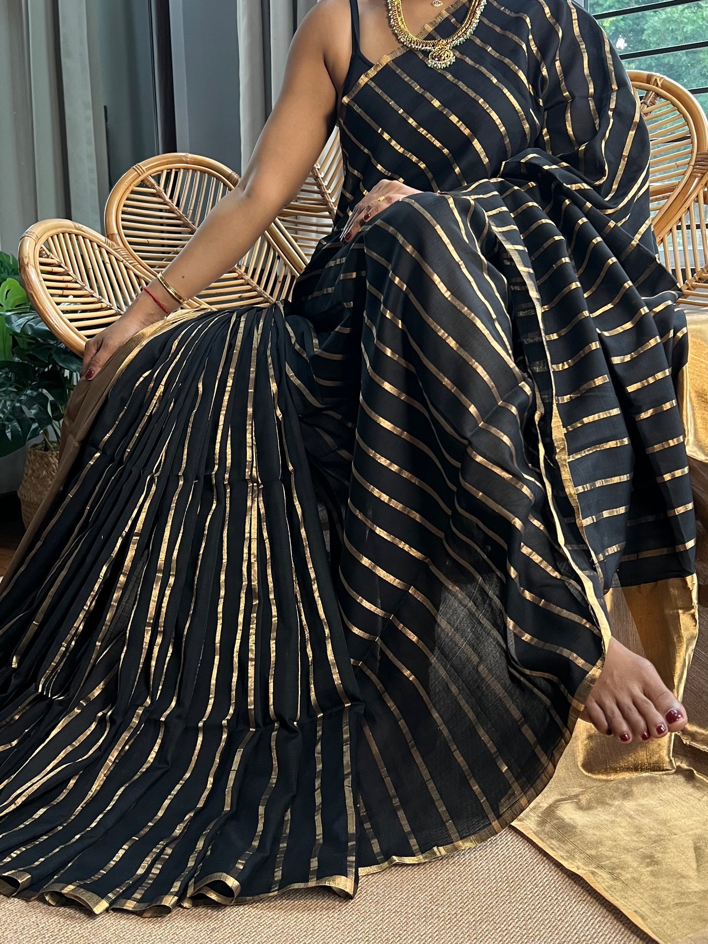 4 pedal loom Maheswar silk cotton saree