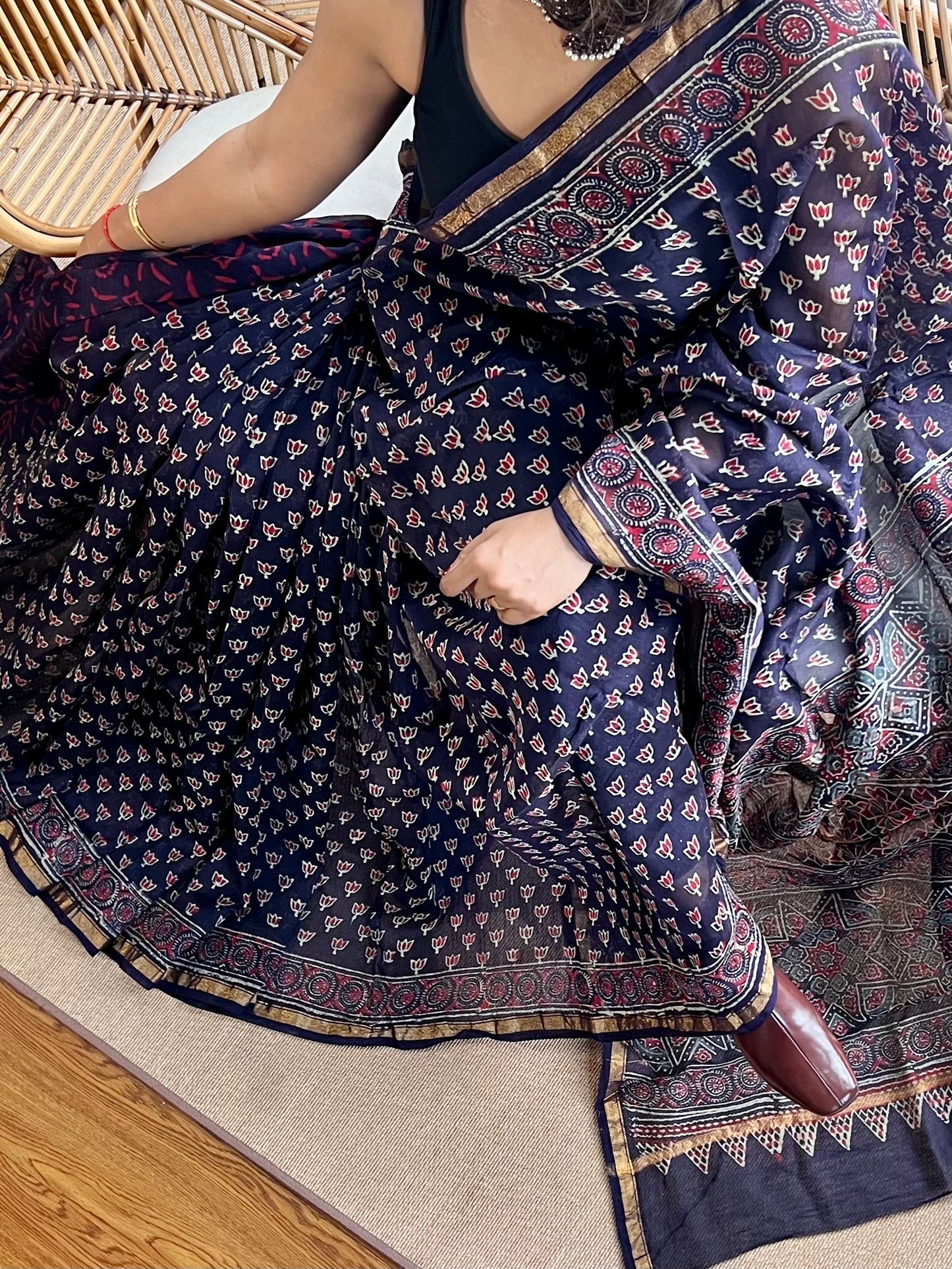 Chanderi artisan saree