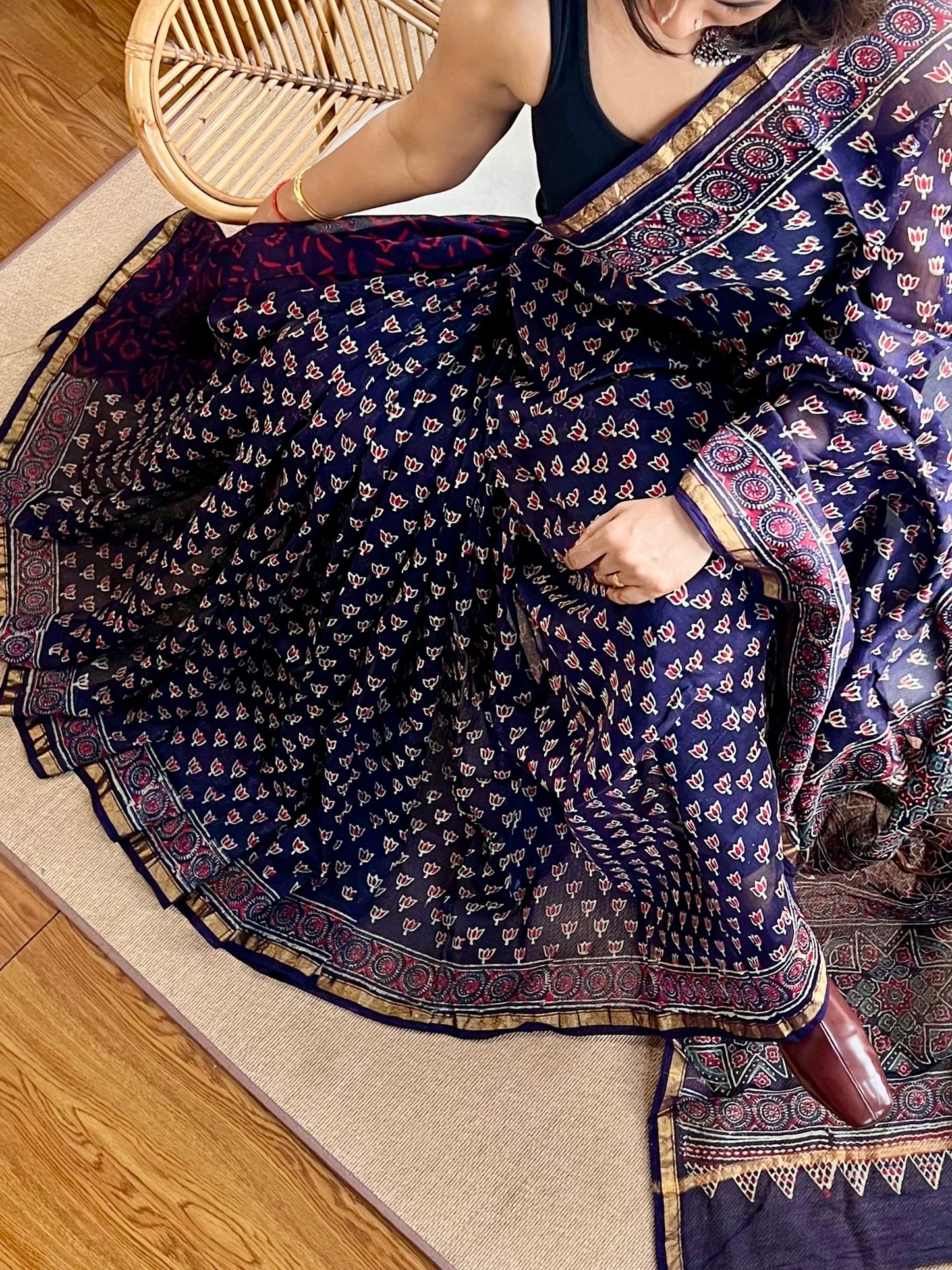 Chanderi artisan saree